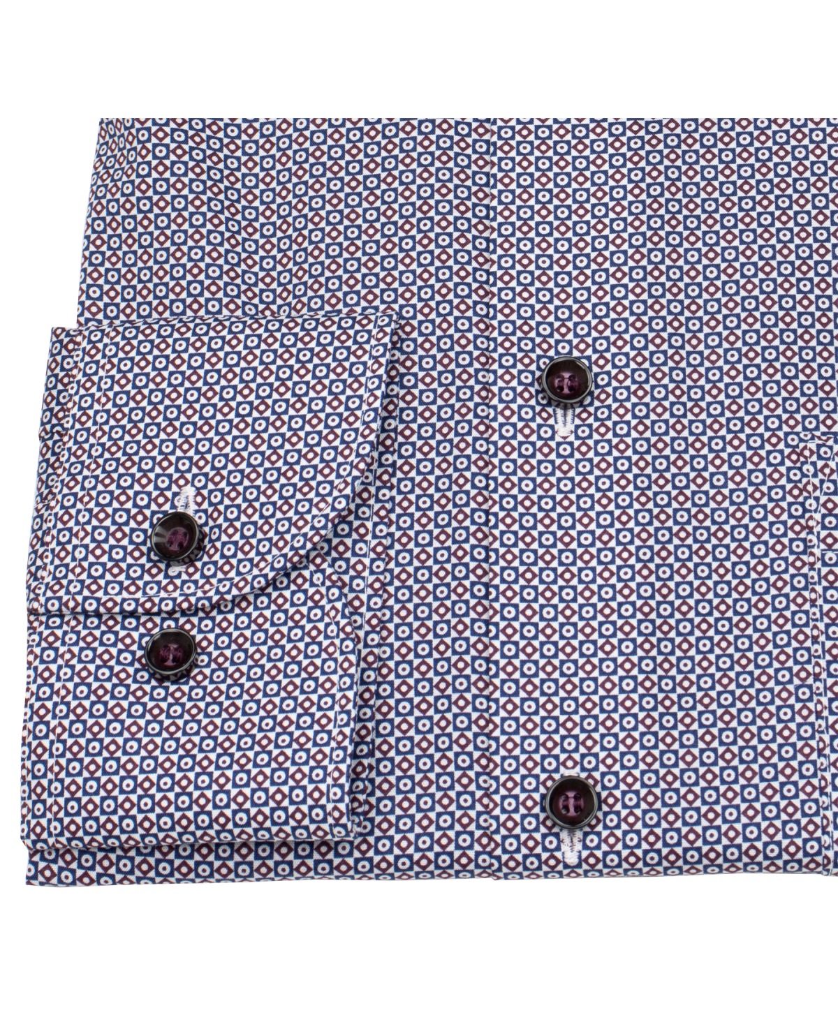 Marvelis Hemd - Modern Fit - Print - rot / blau - extra langer 69cm Arm
