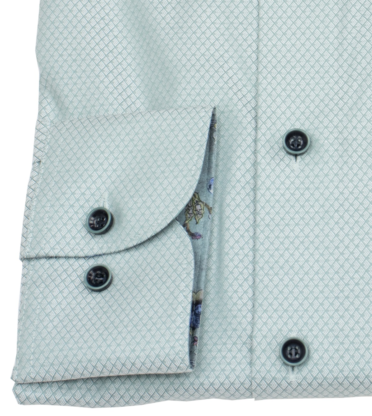 Marvelis Hemd - Modern Fit - Struktur - grün / dunkelgrün - extra langer 69cm Arm