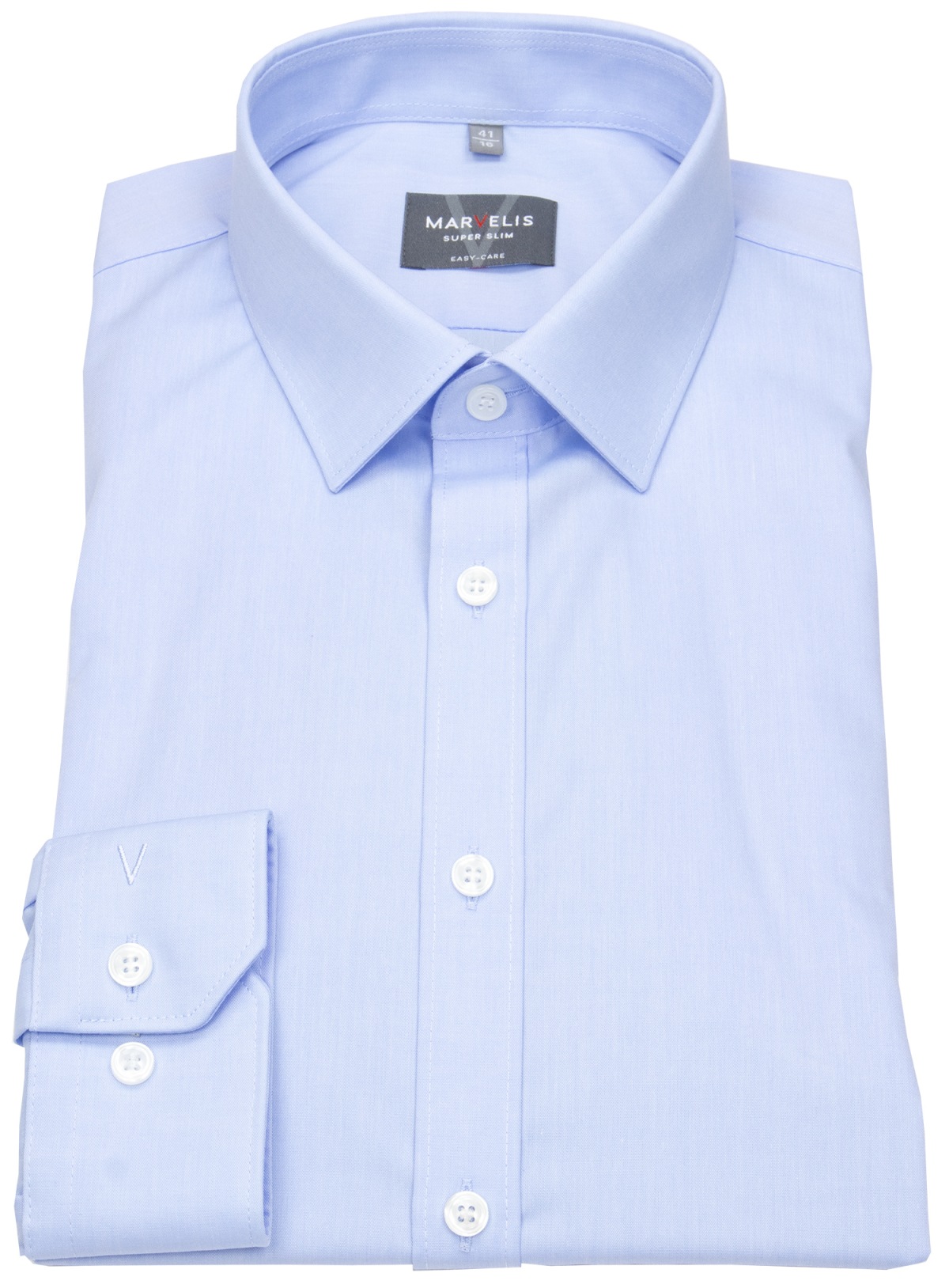 Marvelis Hemd - Super Slim Fit - Kentkragen - hellblau