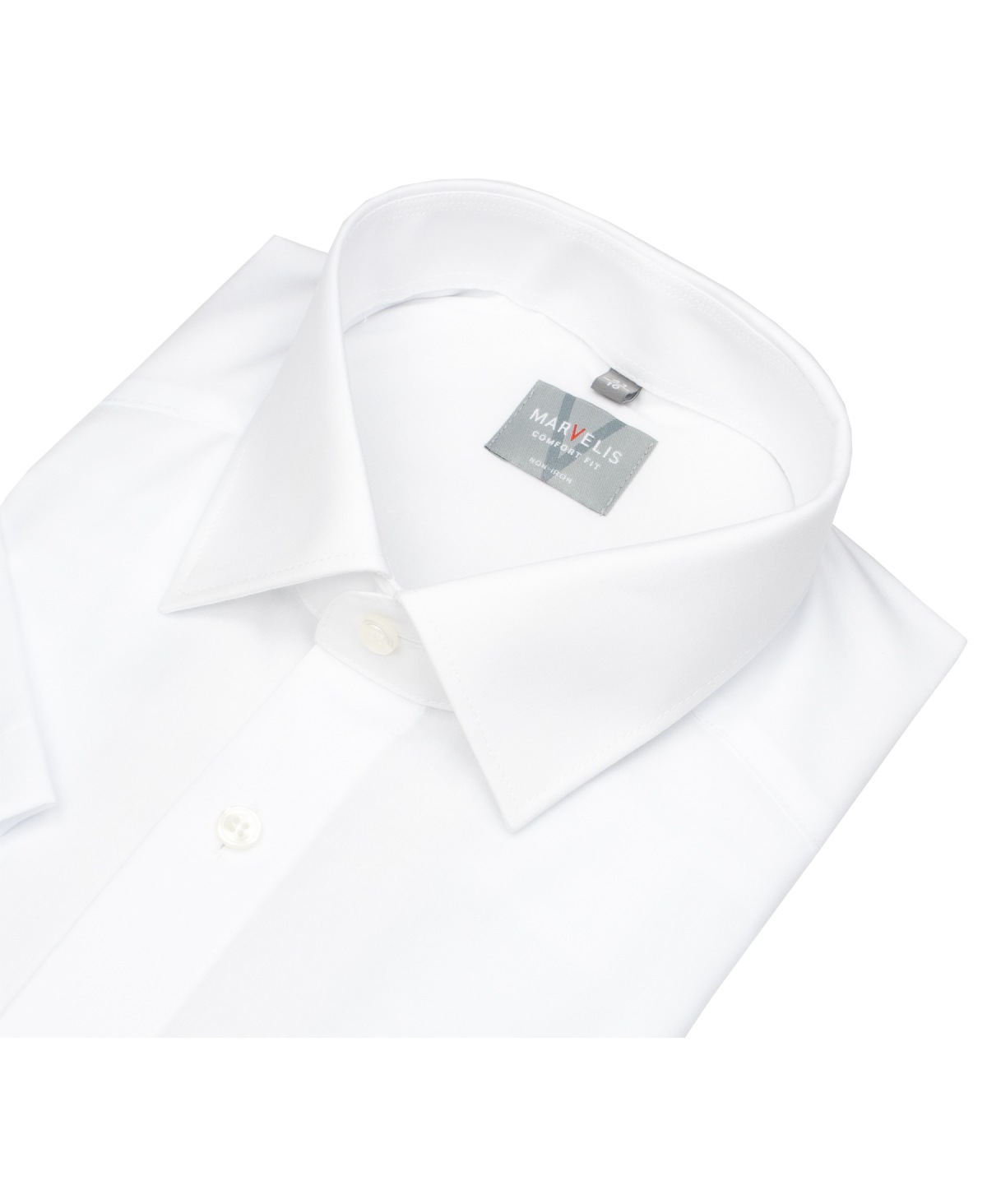 Marvelis Short Sleeve Shirt - Comfort Fit - Kent Collar - White
