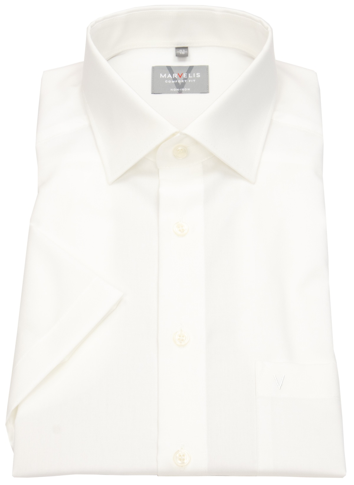 Marvelis Kurzarmhemd - Comfort Fit - Kentkragen - hellbeige - ohne OVP