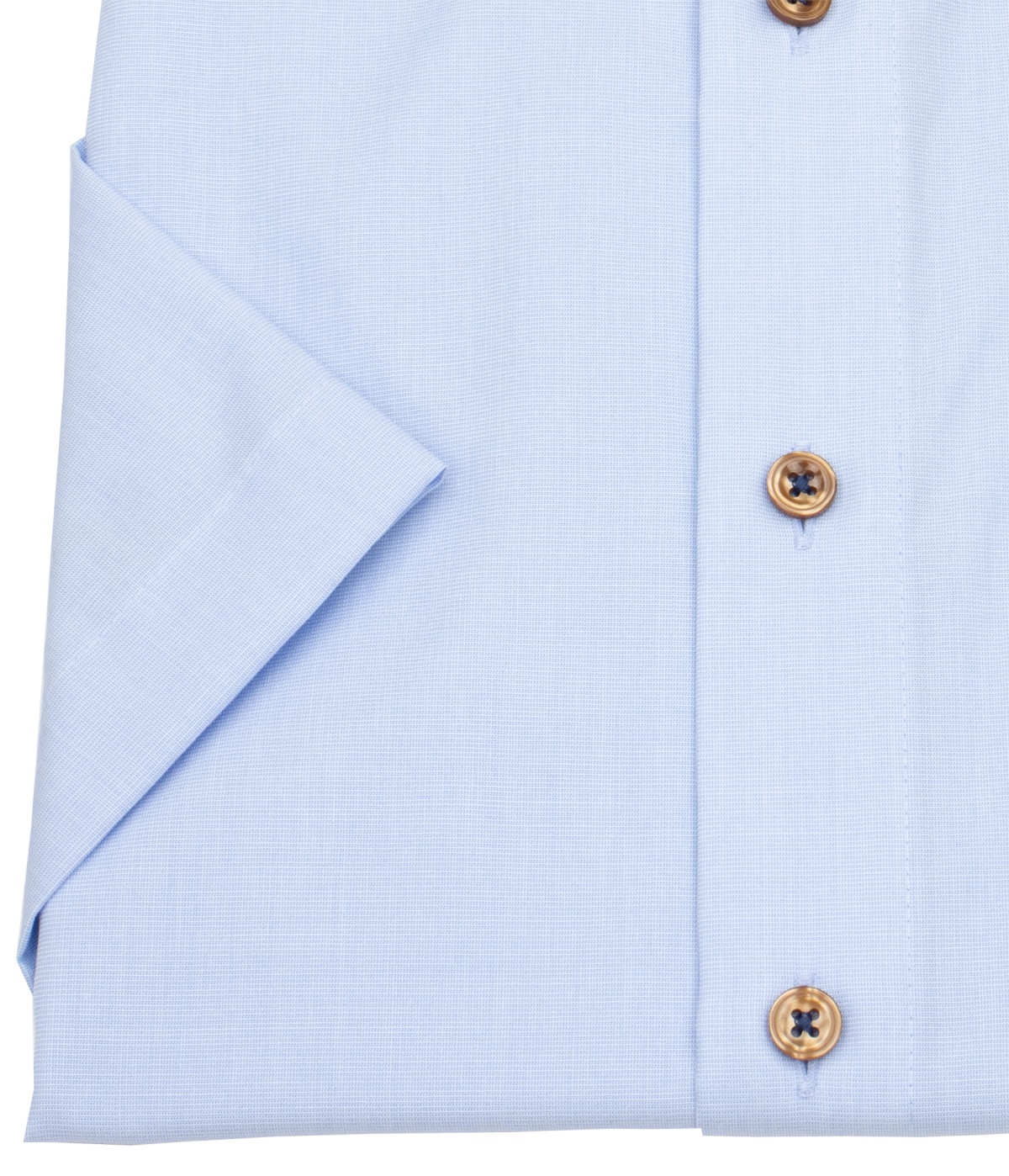 Marvelis Kurzarmhemd - Comfort Fit - Kentkragen - Kontrastknöpfe - hellblau