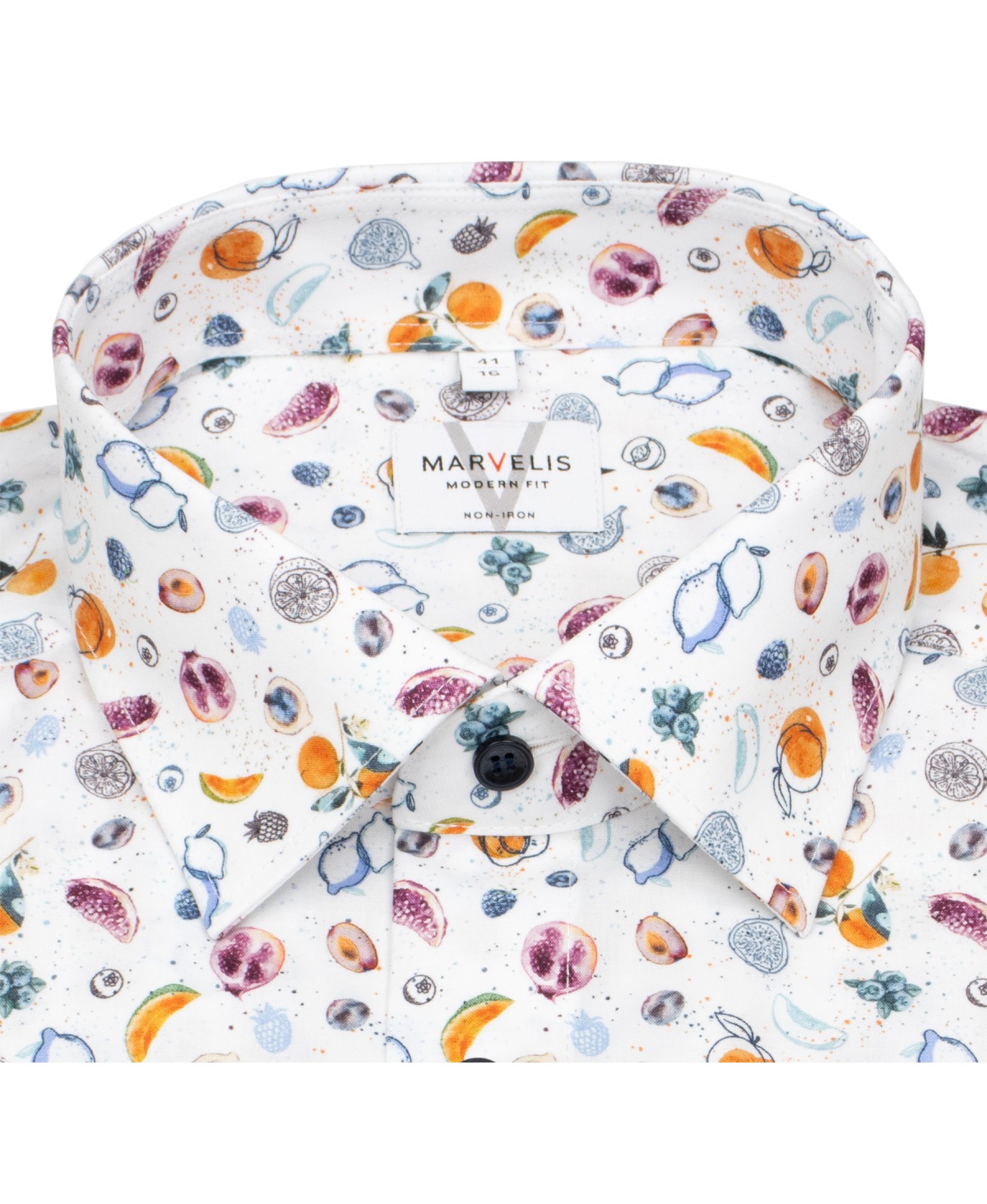 Marvelis Kurzarmhemd - Modern Fit - Print - Früchte - mehrfarbig