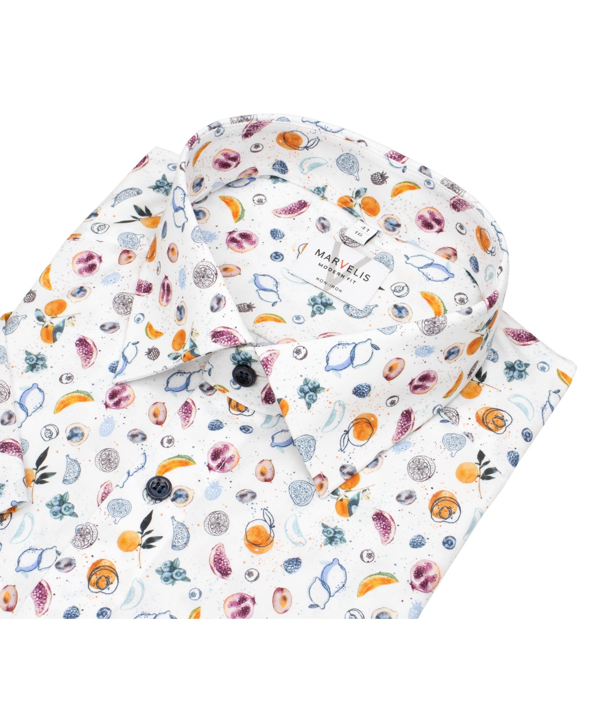 Marvelis Kurzarmhemd - Modern Fit - Print - Früchte - mehrfarbig