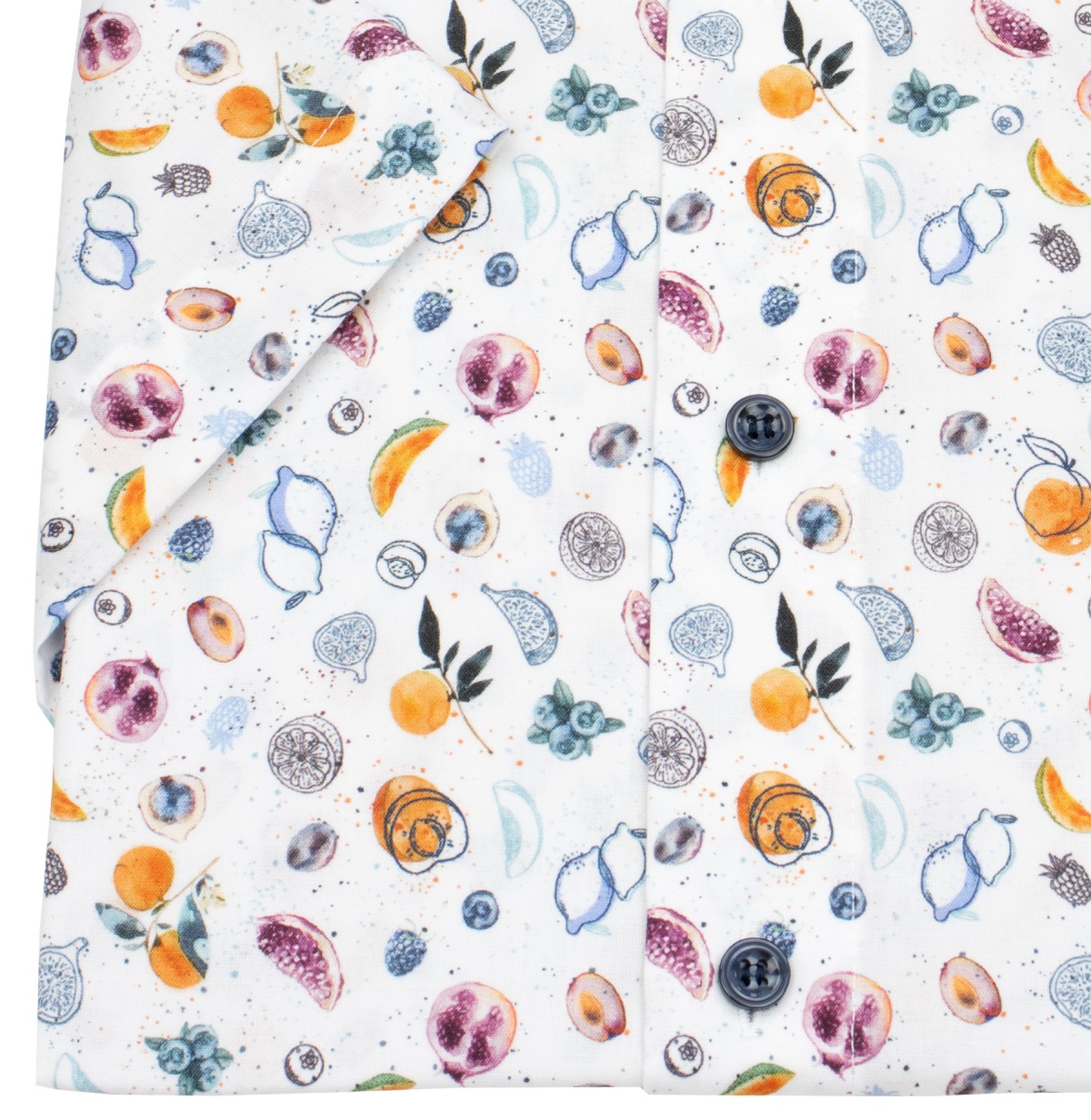 Marvelis Kurzarmhemd - Modern Fit - Print - Früchte - mehrfarbig
