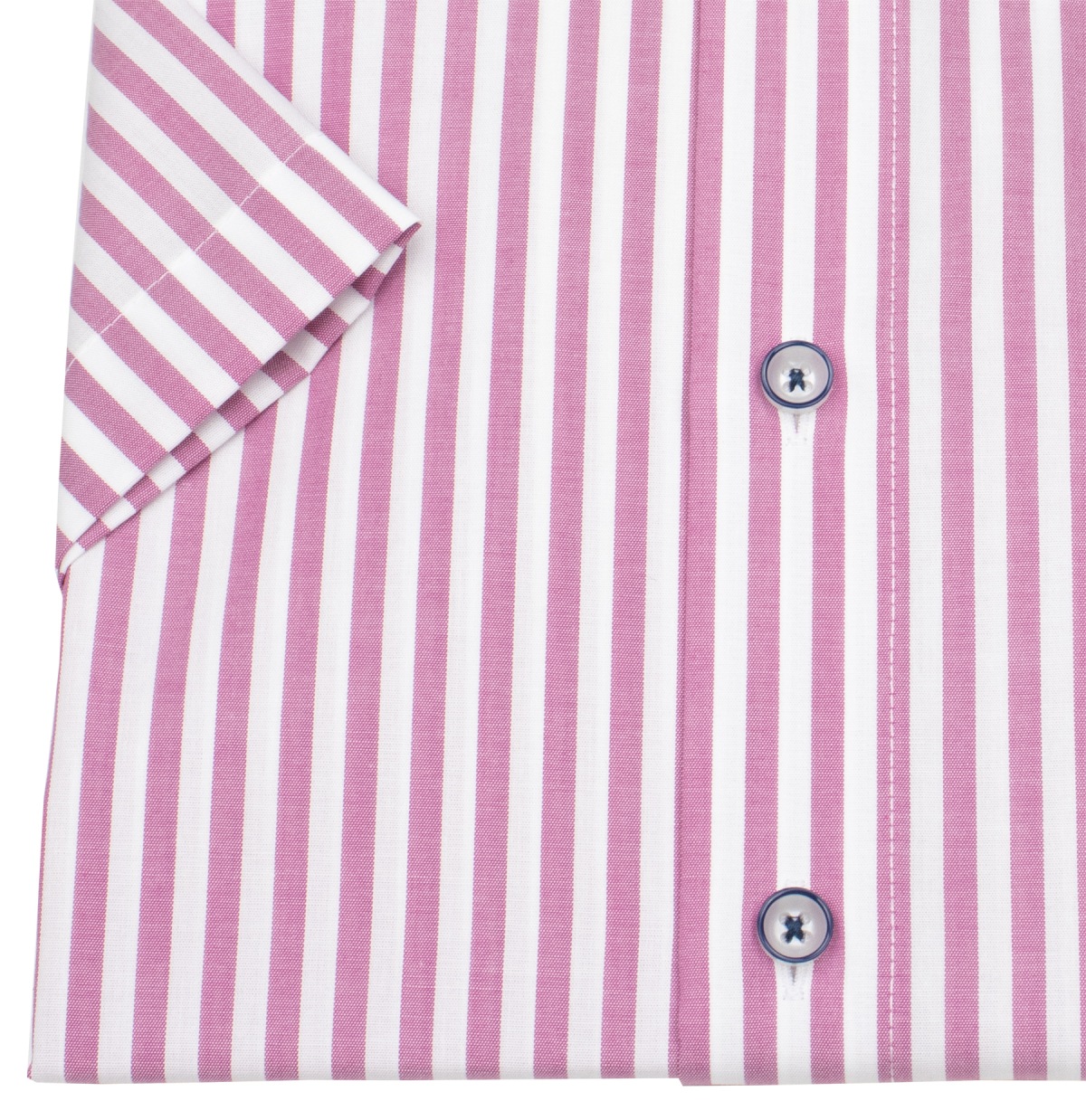 Marvelis Kurzarmhemd - Modern Fit - Streifen - fuchsia / weiß