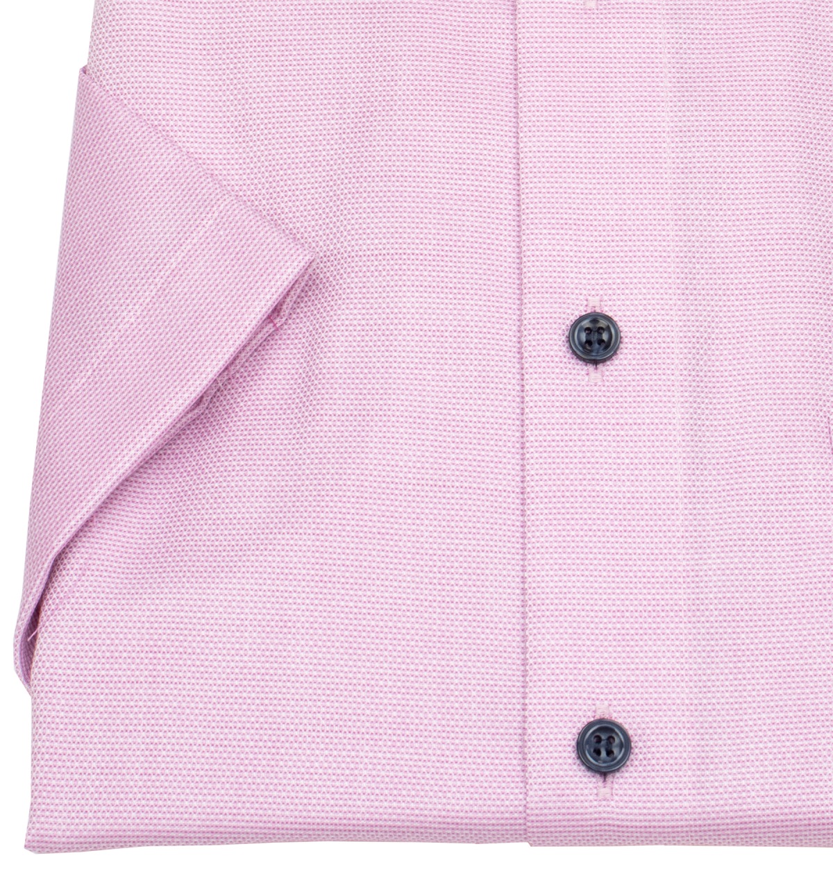 Marvelis Kurzarmhemd - Modern Fit - Struktur - Kontrastknöpfe - fuchsia