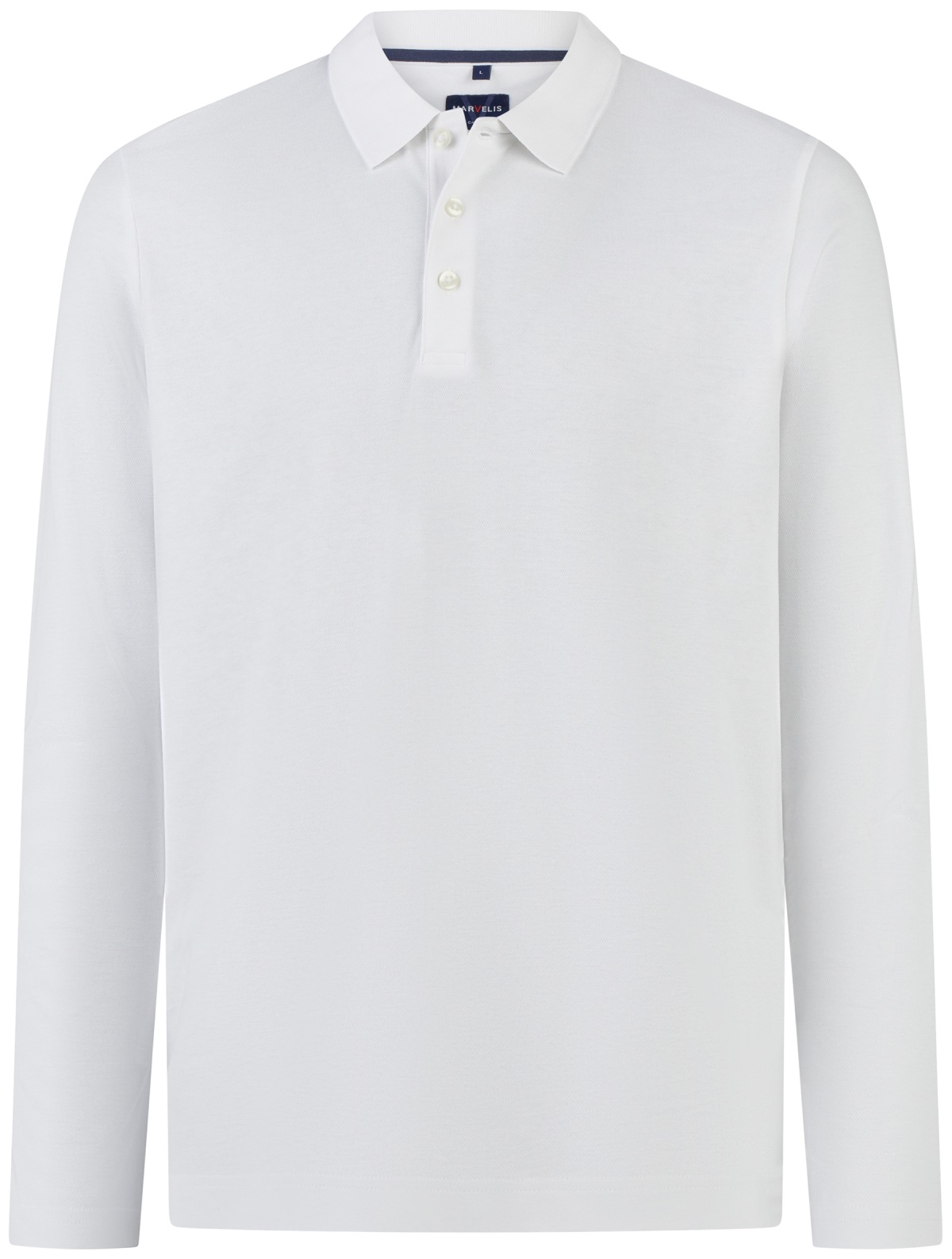 Marvelis Poloshirt - Quick Dry - Langarm - weiß