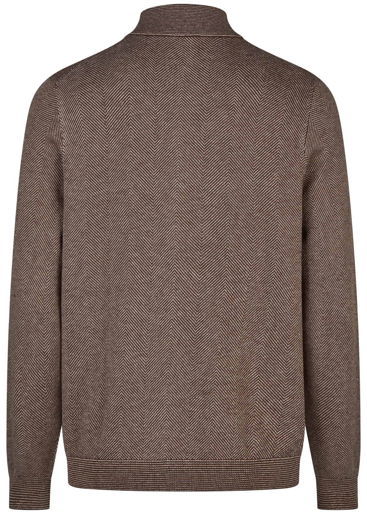 Marvelis Pullover - Troyerkragen - Struktur - mit Kaschmir - braun