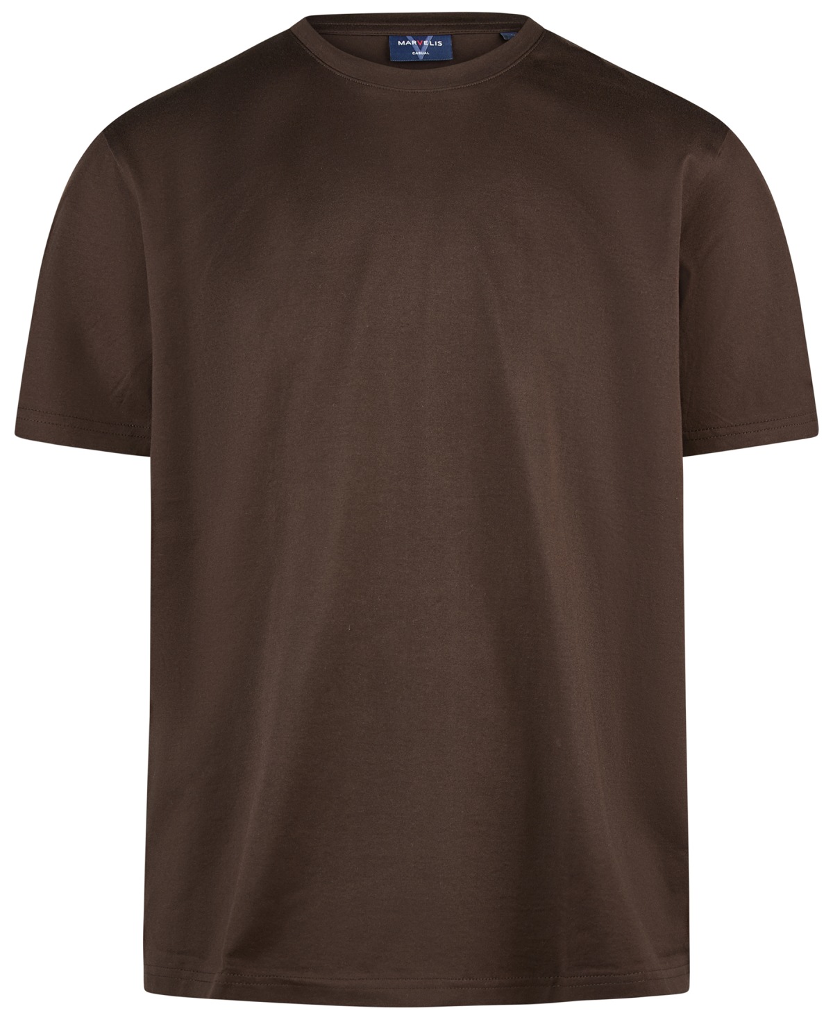Marvelis T-Shirt - Regular Fit - Rundhals - merzerisierte Baumwolle - braun