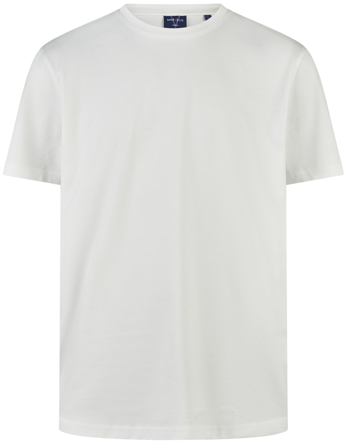 Marvelis T-Shirt - Regular Fit - Rundhals - merzerisierte Baumwolle - gedecktes weiß