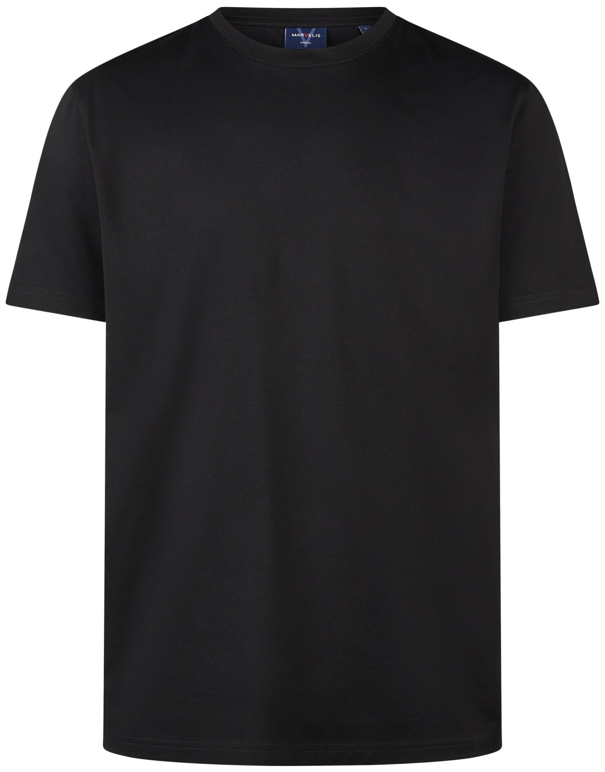 Marvelis T-Shirt - Regular Fit - Rundhals - merzerisierte Baumwolle - schwarz