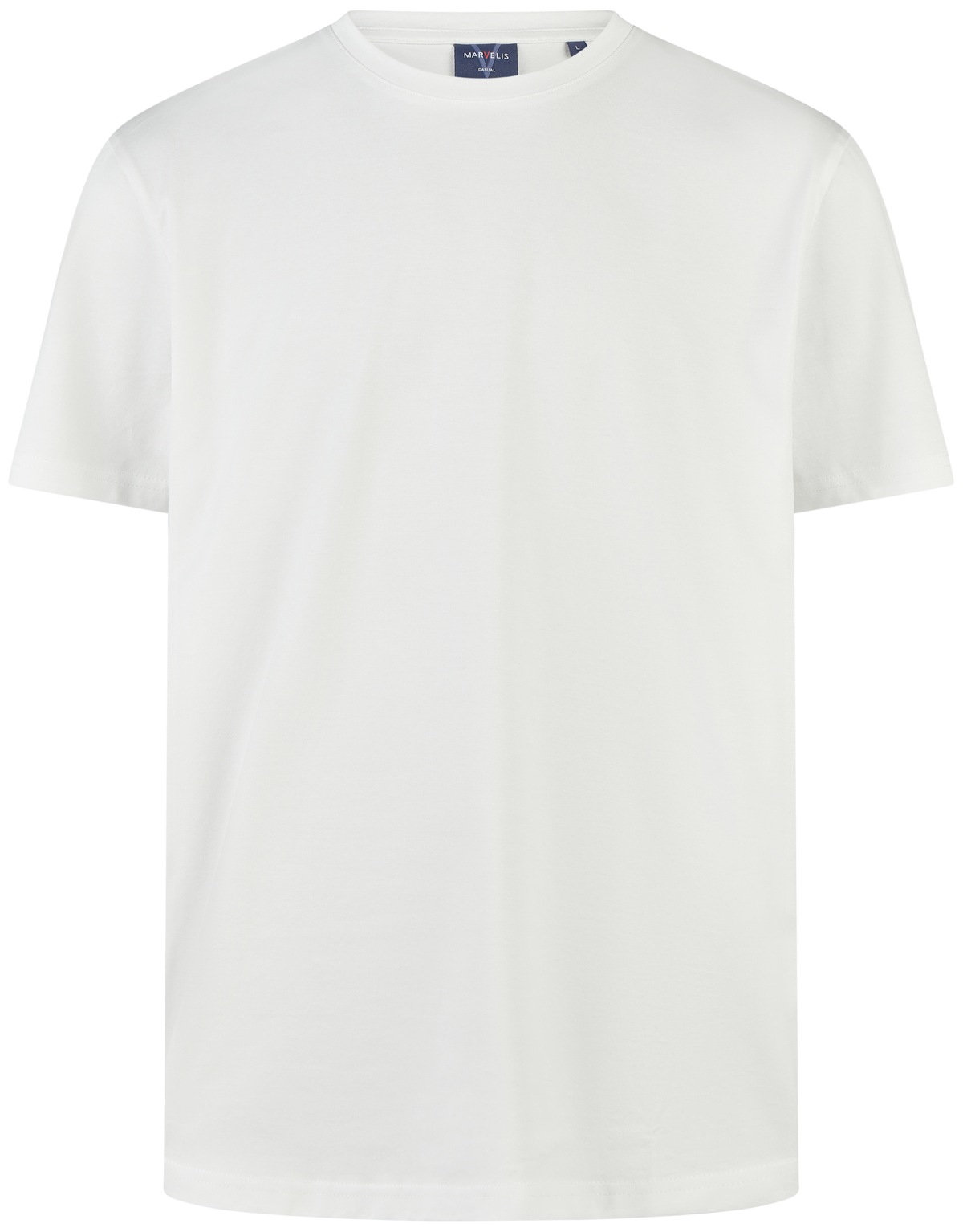 Marvelis T-Shirt - Regular Fit - Rundhals - merzerisierte Baumwolle - weiß