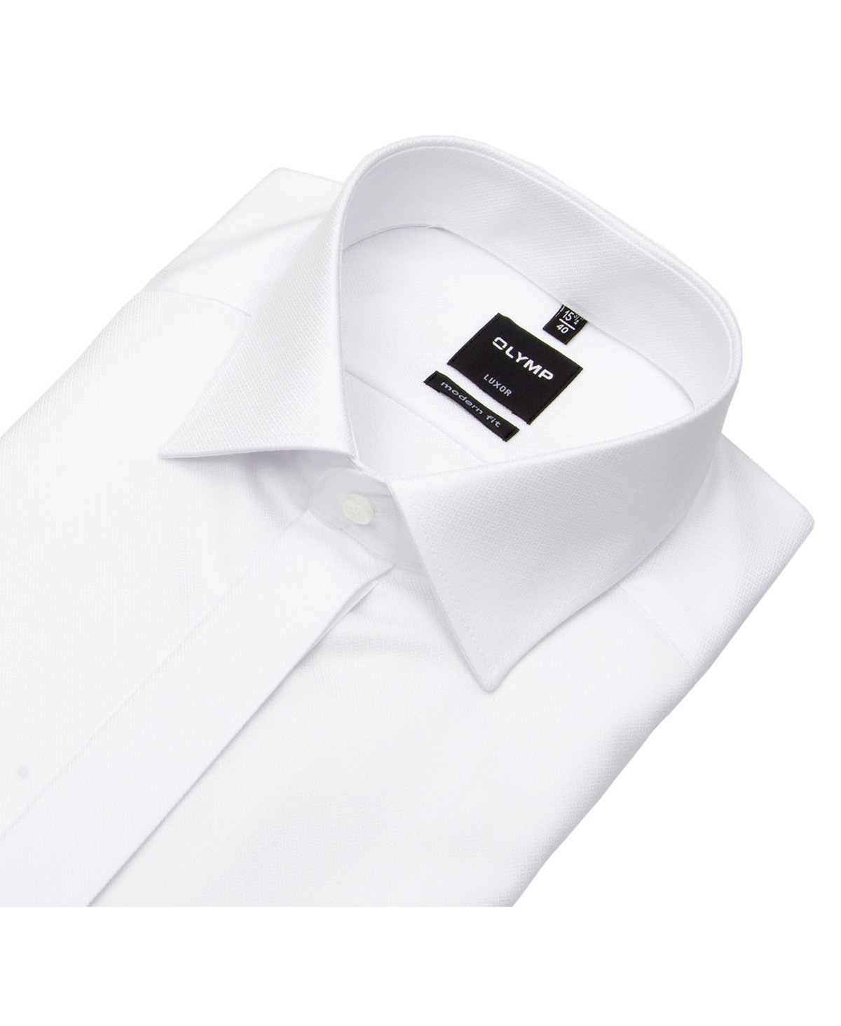 OLYMP Galahemd - Luxor Modern Fit - New Kent - Struktur - weiß
