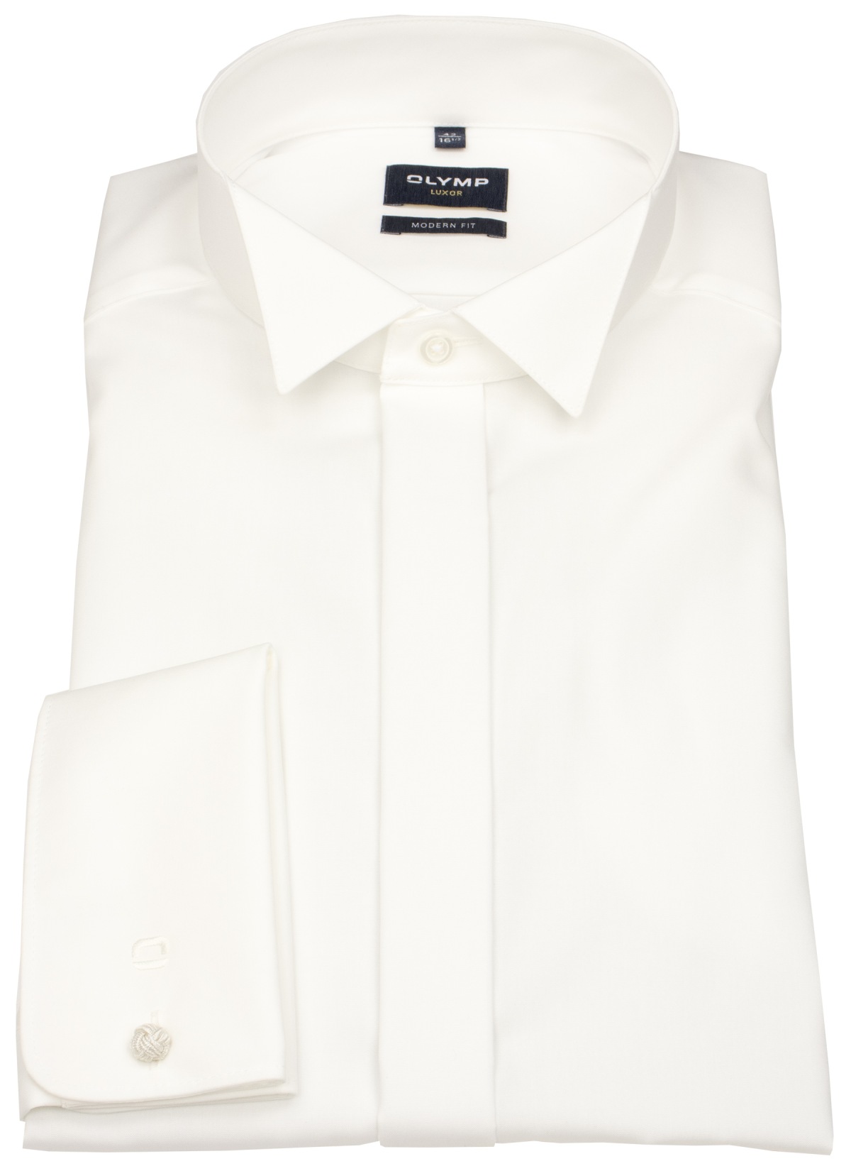 OLYMP Galahemd - Modern Fit - Kläppchenkragen - UMA - hellbeige - 70cm Arm