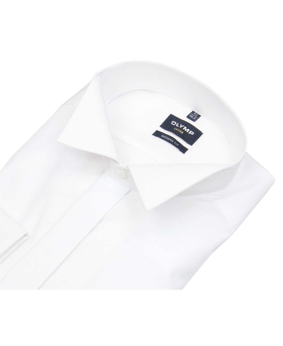 OLYMP Galahemd - Modern Fit - Kläppchenkragen - UMA - weiß - extra langer 70cm Arm
