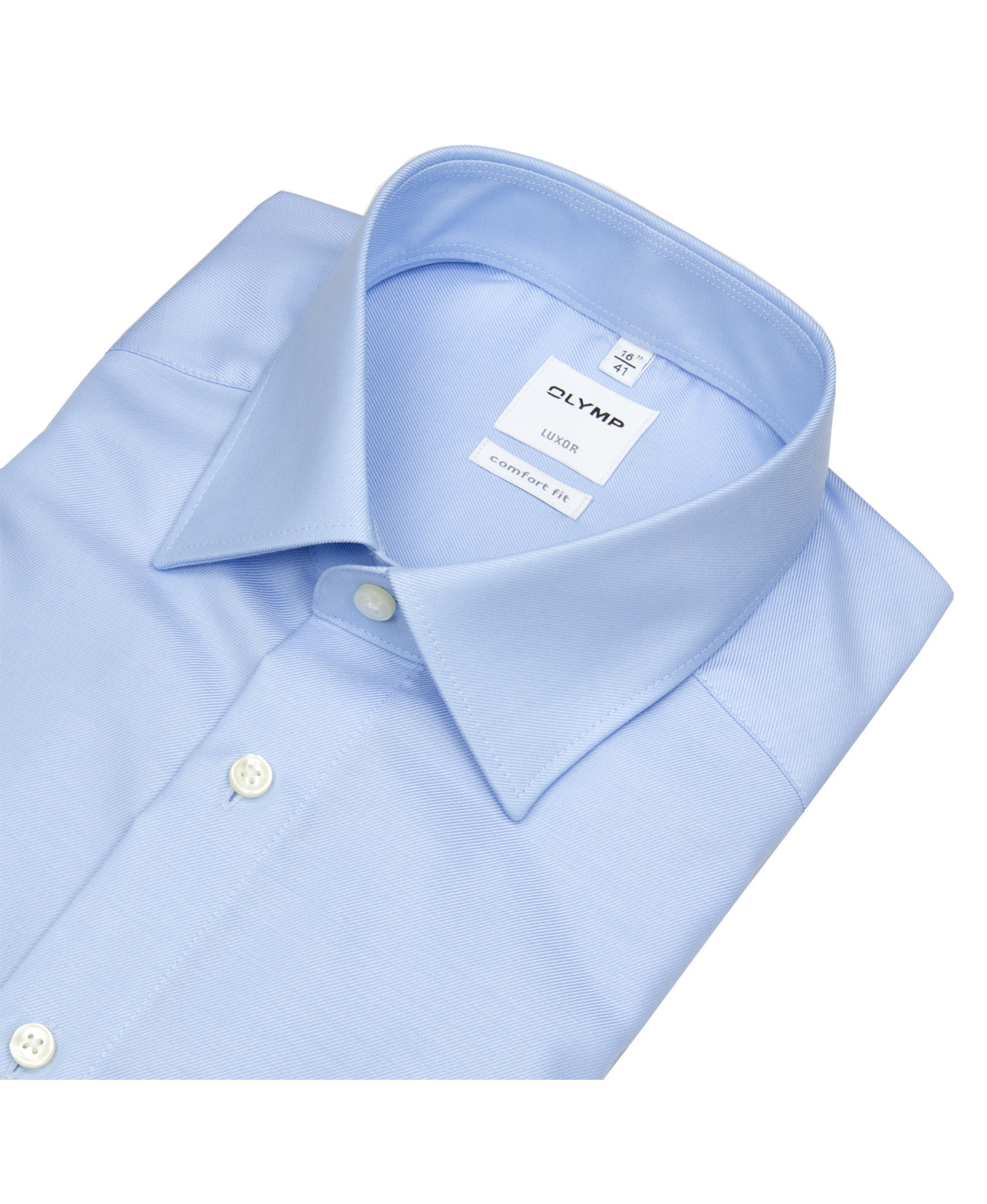 OLYMP Hemd - Comfort Fit - Kentkragen - Twill - extra blickdicht - hellblau