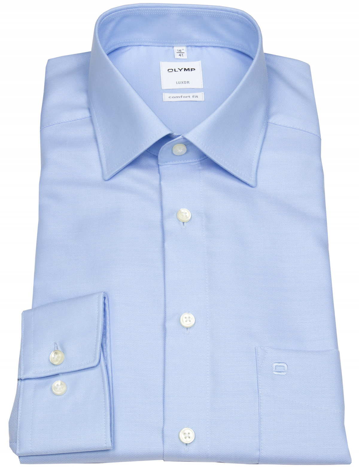 OLYMP Hemd - Comfort Fit - Kentkragen - Twill - extra blickdicht - hellblau