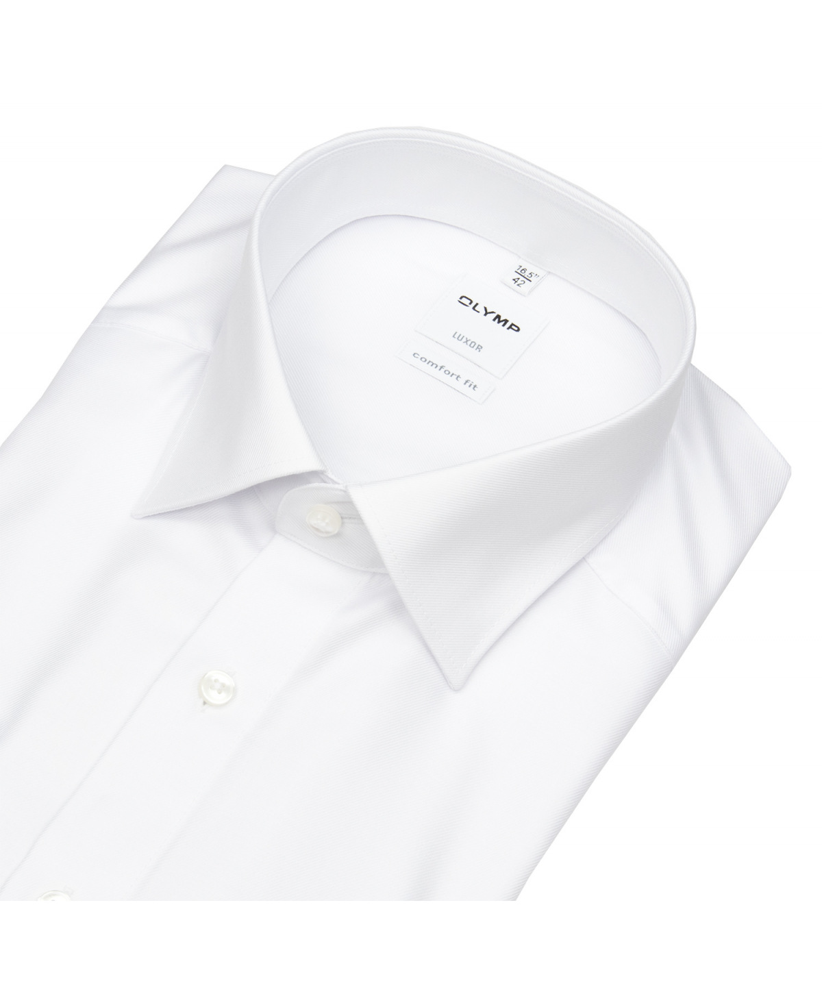 OLYMP Hemd - Comfort Fit - Kentkragen - Twill - extra blickdicht - weiß