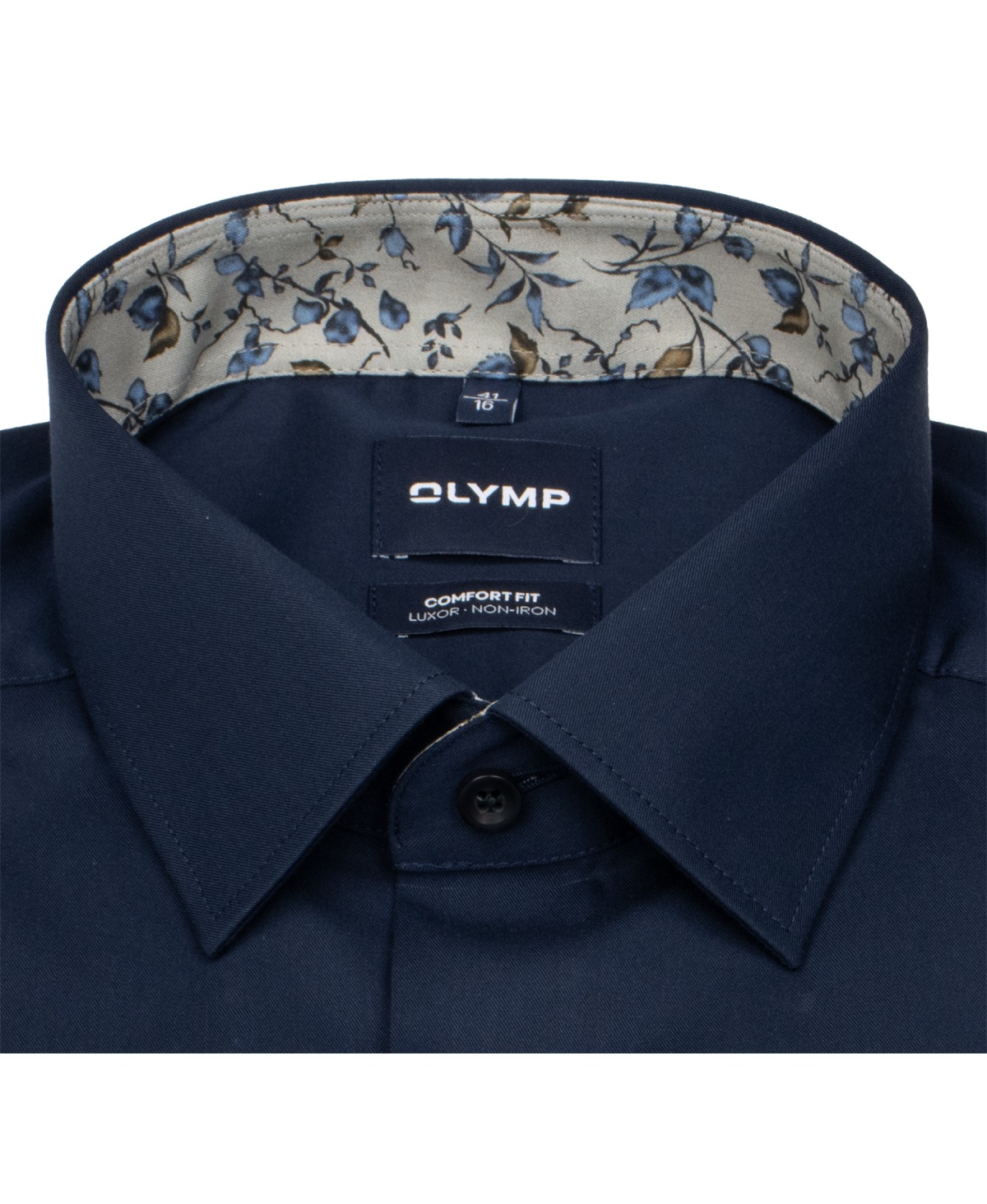 OLYMP Hemd - Comfort Fit - New Kent Kragen - Patch - dunkelblau