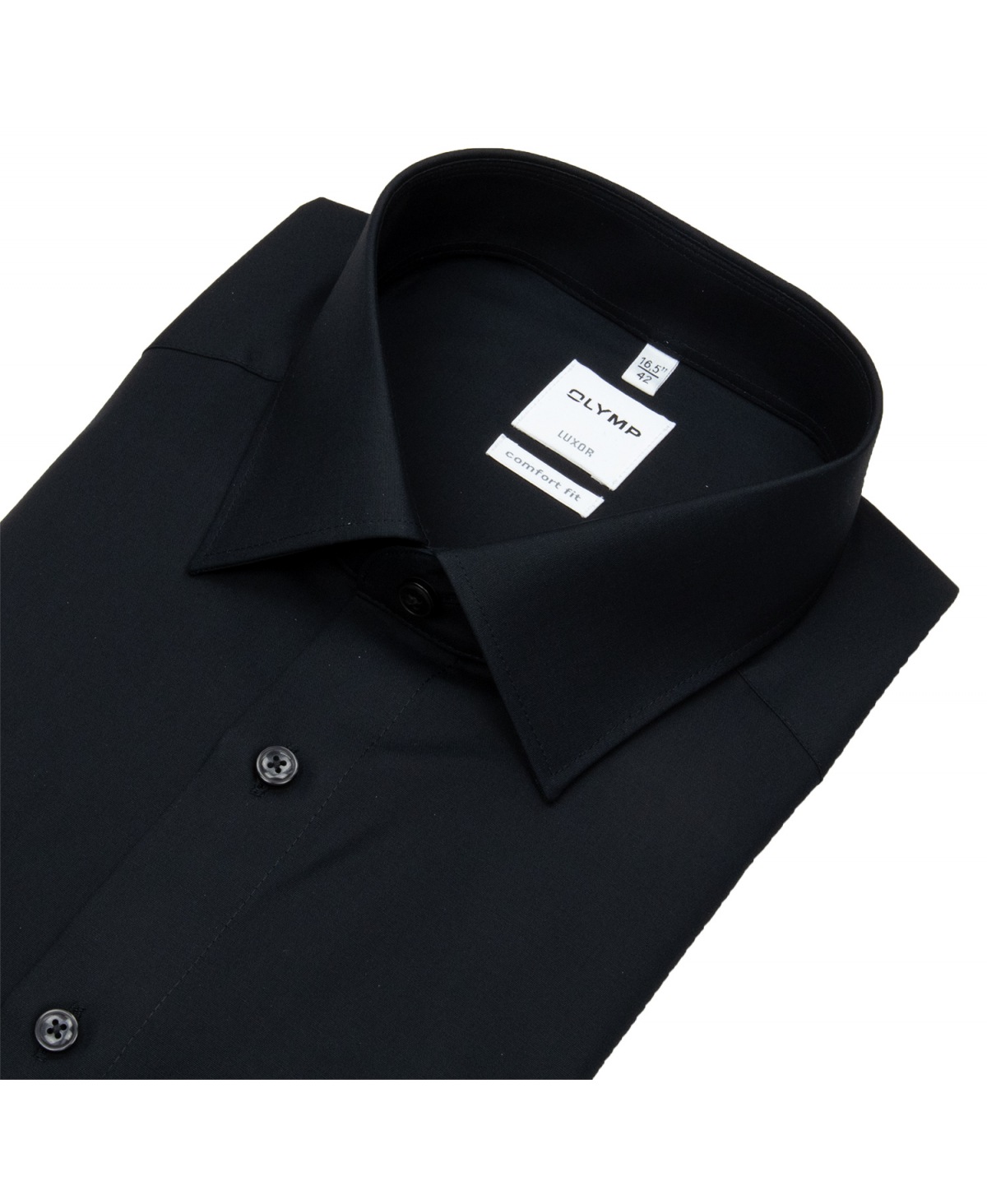 OLYMP Shirt - Comfort Fit - New Kent Collar - Black