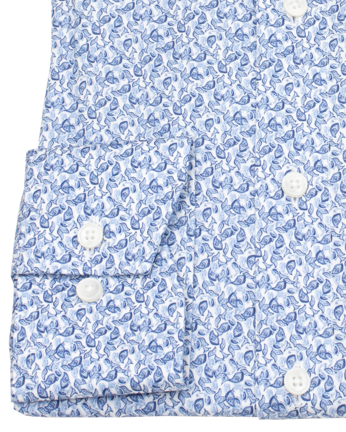 OLYMP Hemd - Comfort Fit - New Kent - Print - dunkelblau / weiß