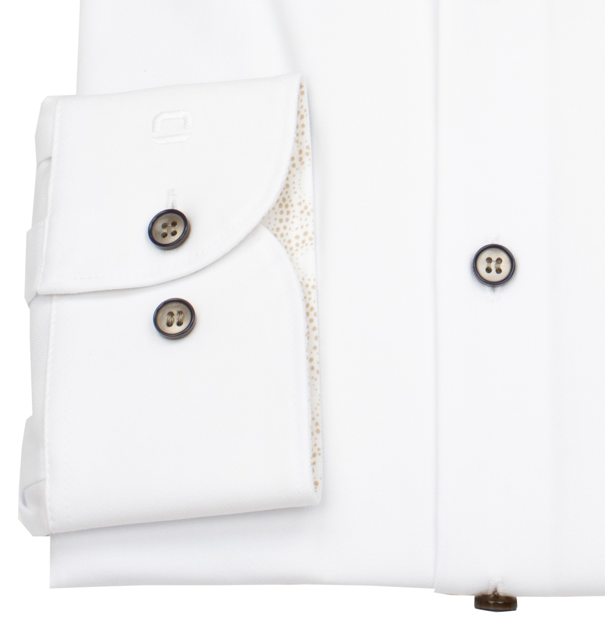 OLYMP Hemd - Level 5 Body Fit - Climate Control - Kontrastknöpfe - weiß