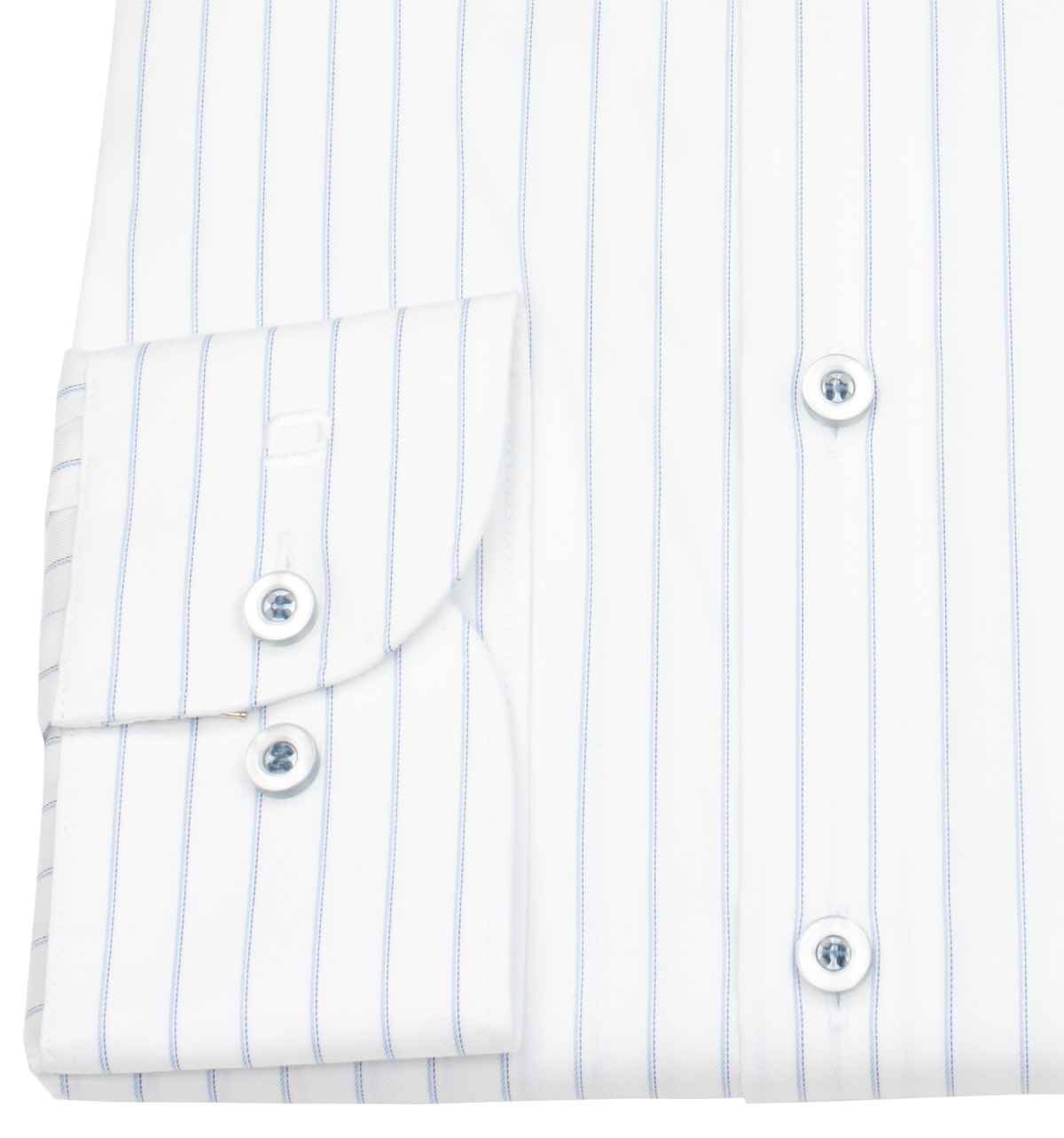 OLYMP Hemd - Level 5 Body Fit - feine Streifen - blau / weiß - extra langer 69cm Arm