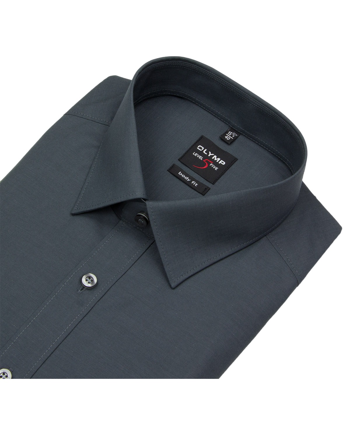OLYMP Hemd - Level Five Body Fit - Chambray - anthrazit - 69cm Arm - ohne OVP