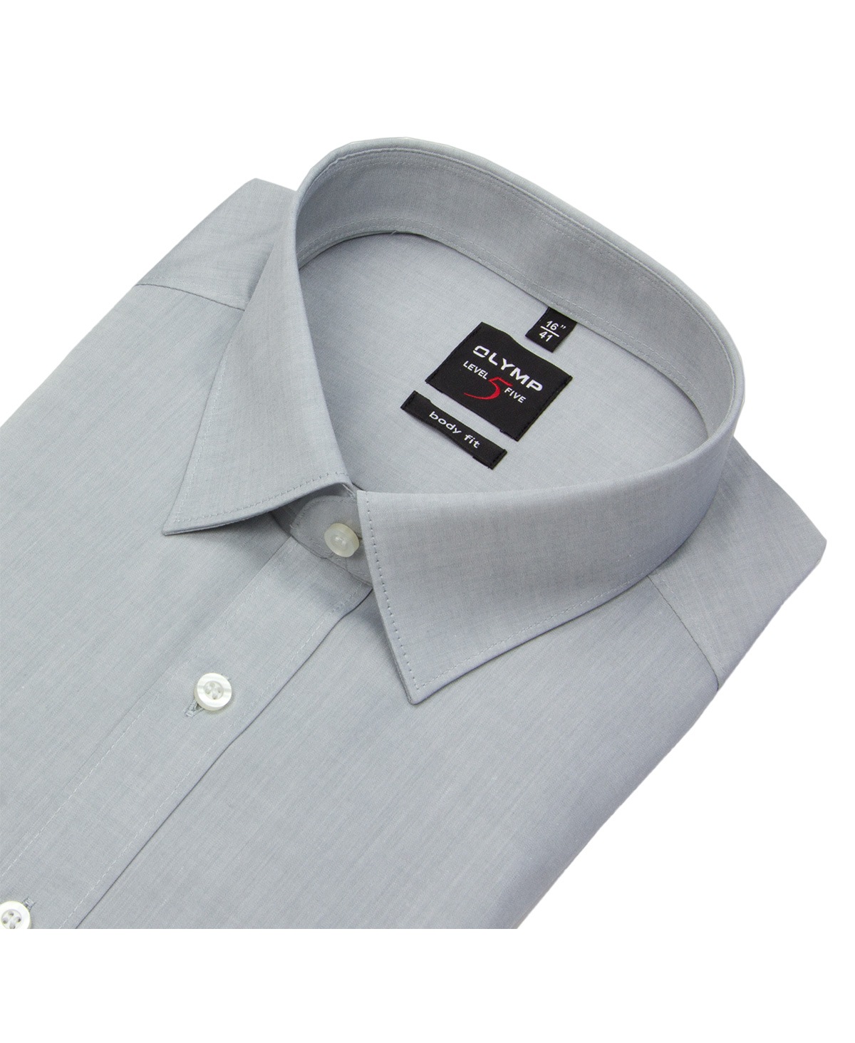 OLYMP Hemd - Level Five Body Fit - Chambray - grau - 69cm Arm