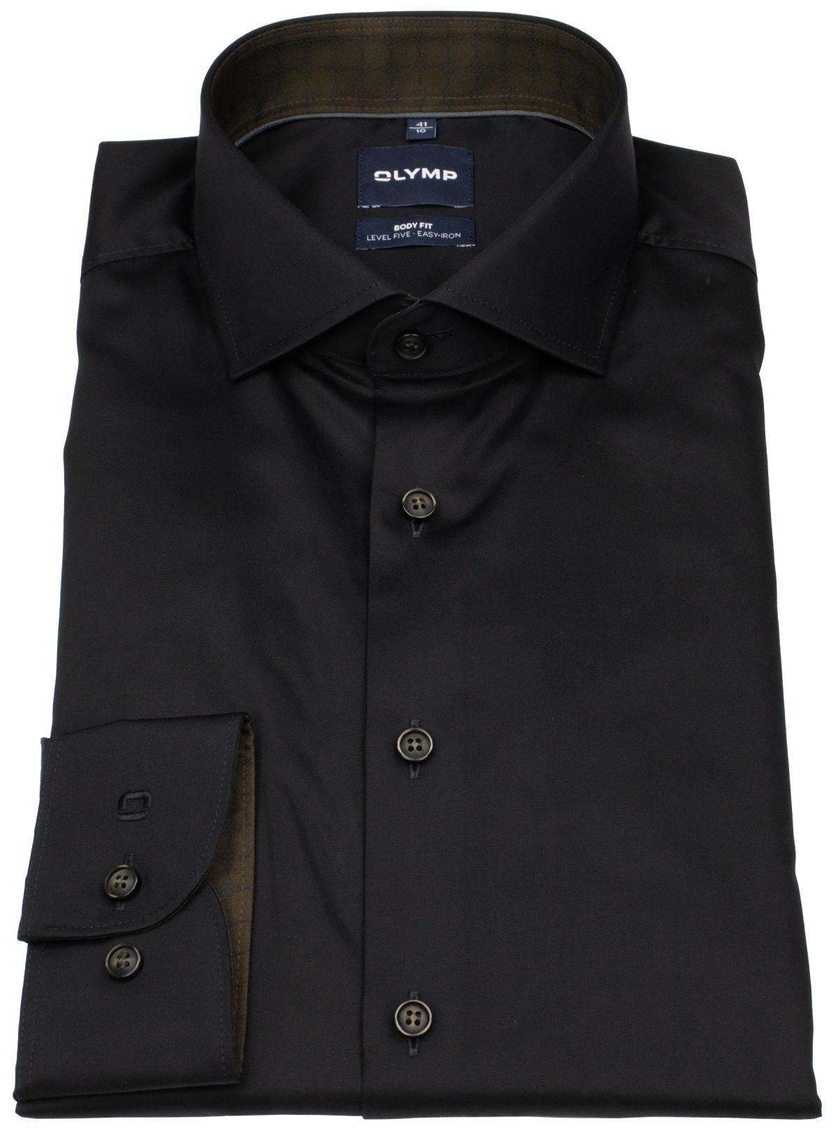 OLYMP Hemd - Level Five Body Fit - Chambray - schwarz