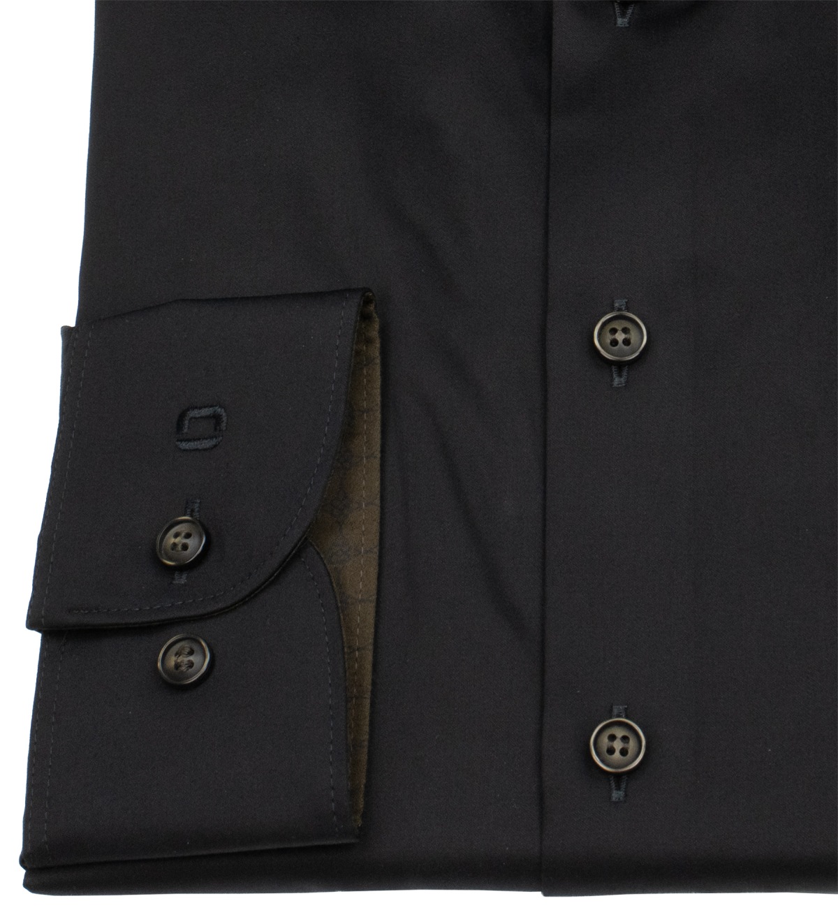 OLYMP Hemd - Level Five Body Fit - Chambray - schwarz