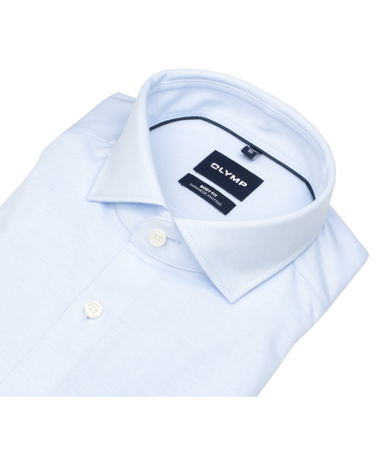 OLYMP Hemd - Level Five Body Fit - Japanese Knitted - hellblau