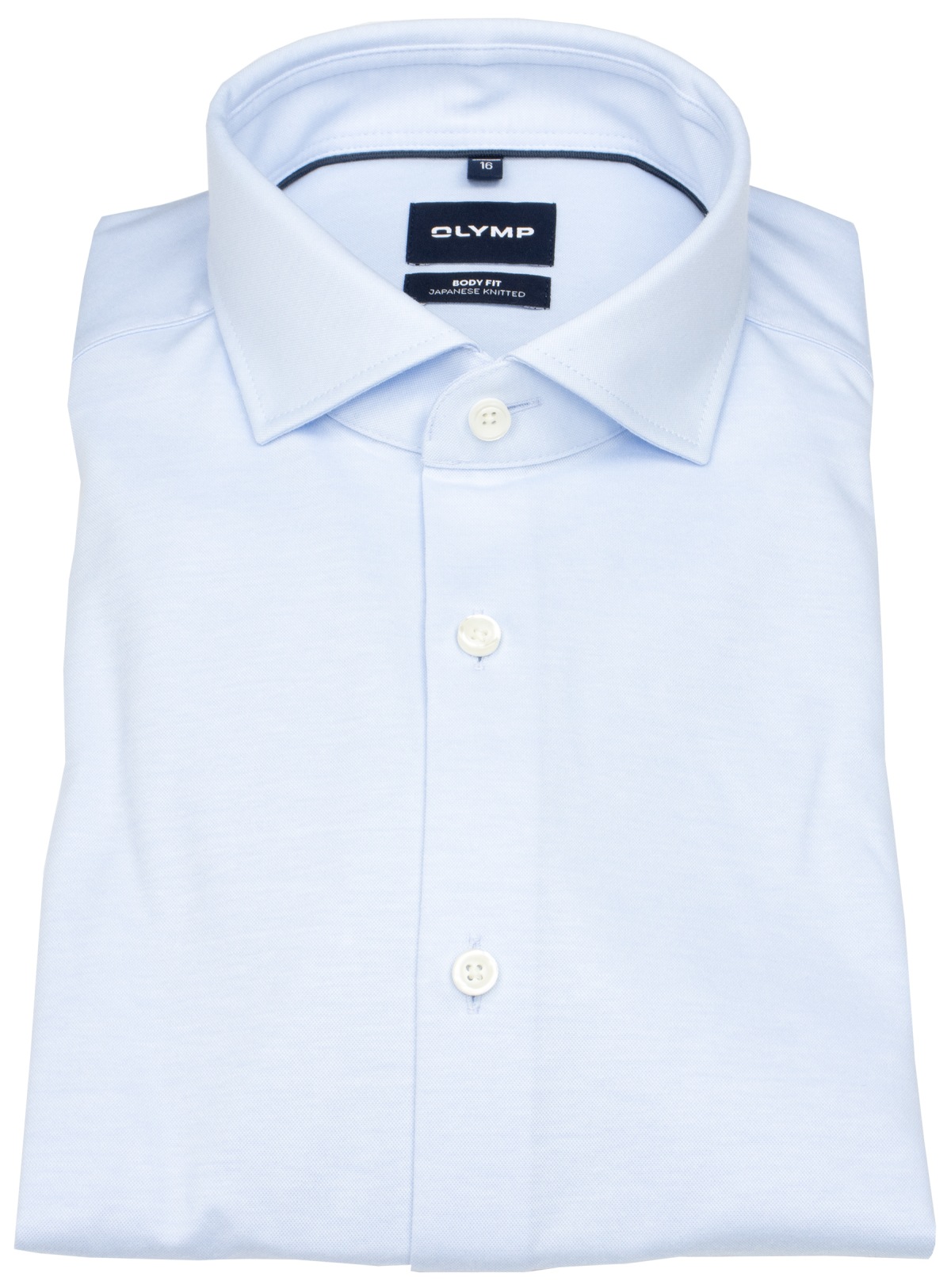OLYMP Hemd - Level Five Body Fit - Japanese Knitted - hellblau