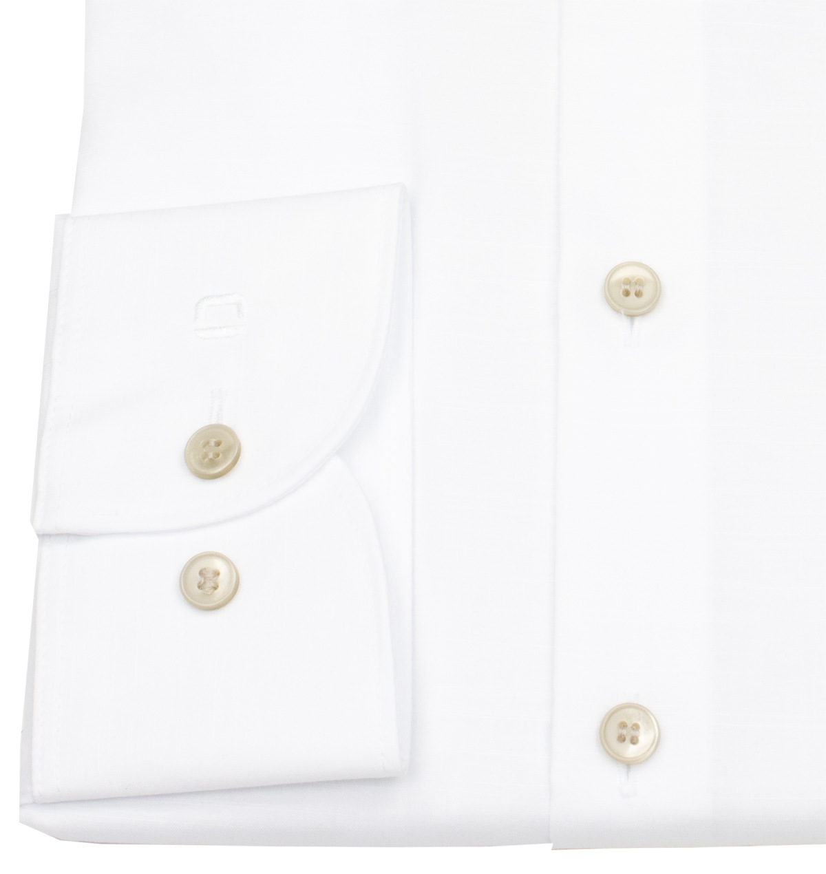 OLYMP Hemd - Level Five Body Fit - Kontrastknöpfe - weiß