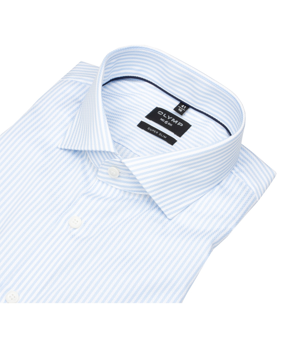 OLYMP Hemd - Level Five Body Fit - Streifen - hellblau / weiß - extra langer 69cm Arm