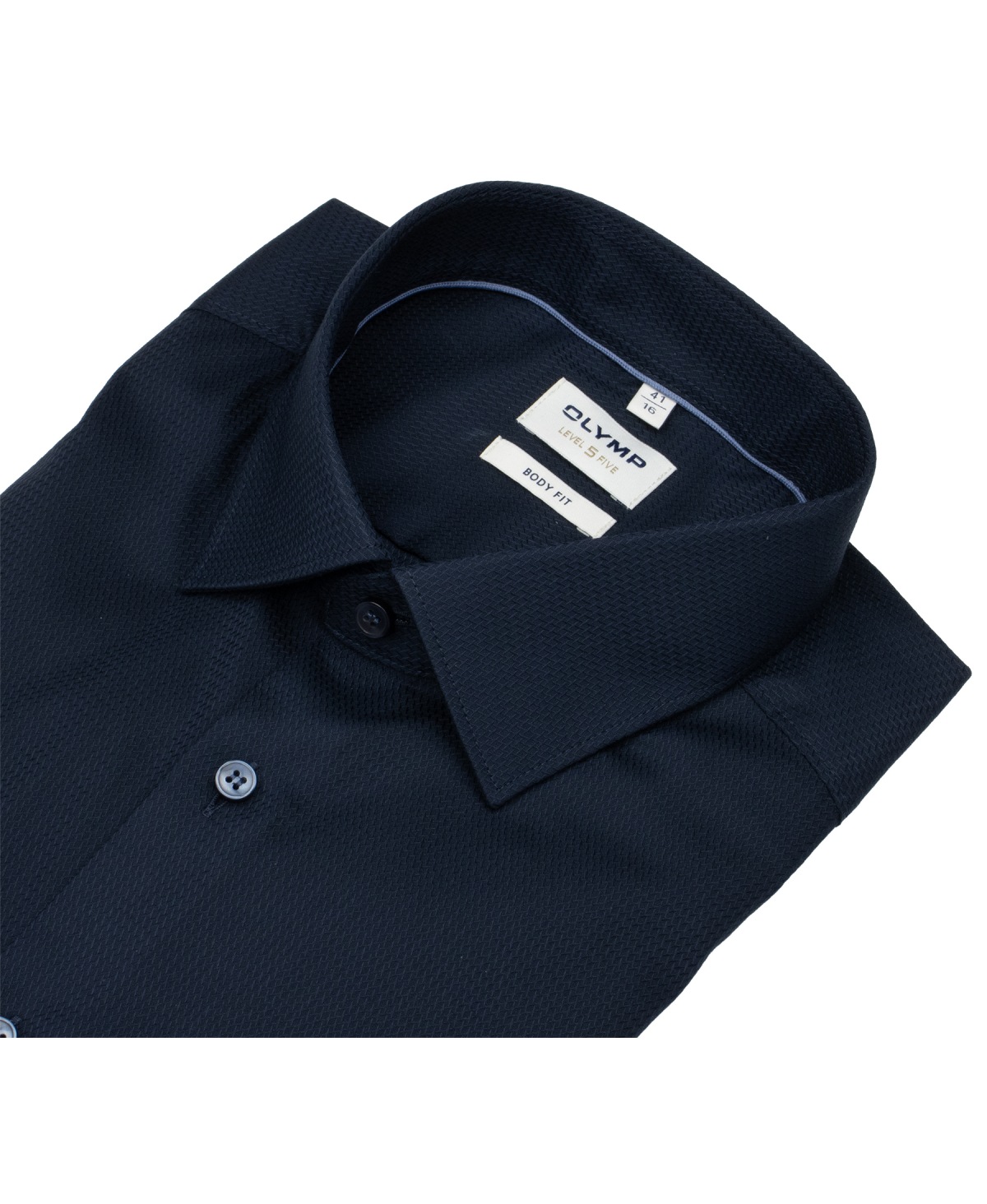 OLYMP Hemd - Level Five Body Fit - Struktur - dunkelblau