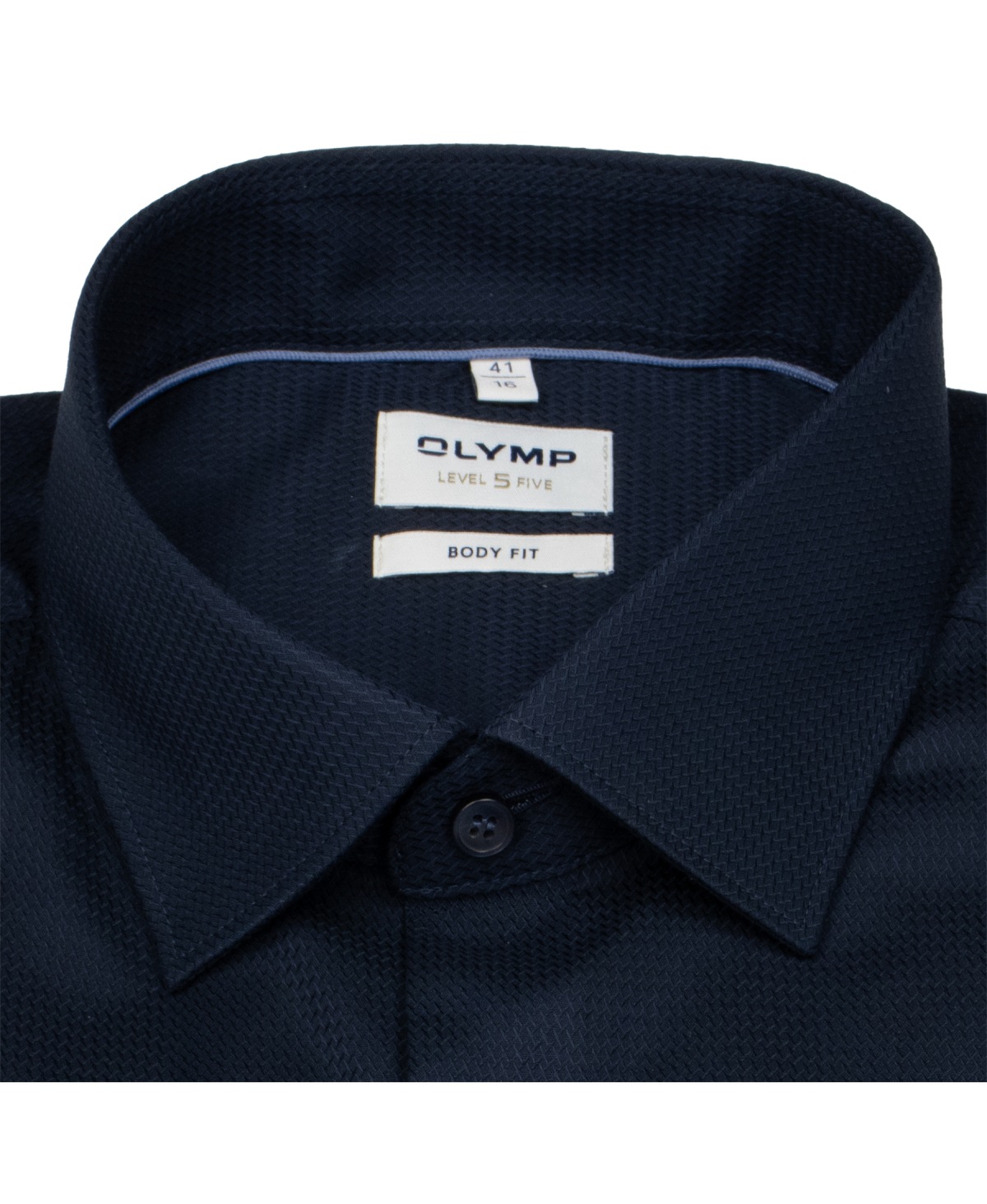 OLYMP Hemd - Level Five Body Fit - Struktur - dunkelblau - extra langer 69cm Arm
