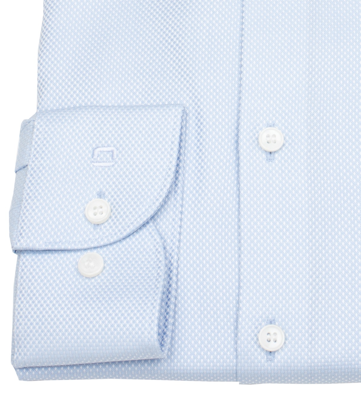 OLYMP Hemd - Level Five Body Fit - Struktur - extra blickdicht - hellblau / weiß