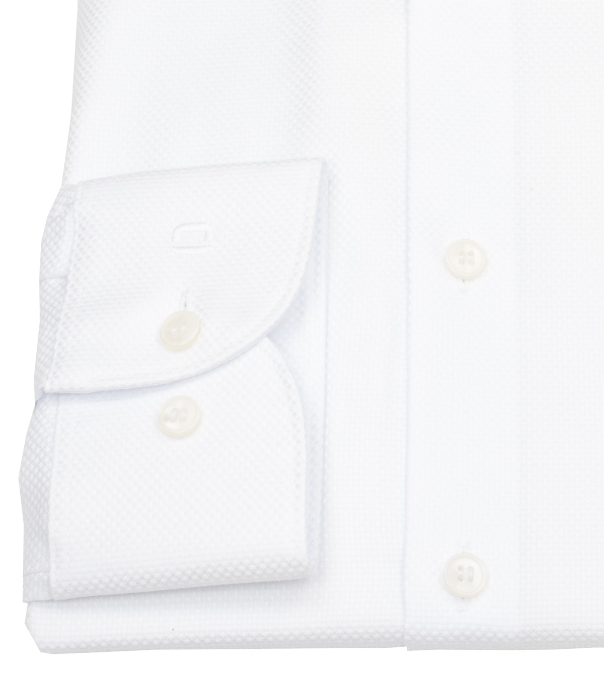 OLYMP Hemd - Level Five Body Fit - Struktur - extra blickdicht - weiß