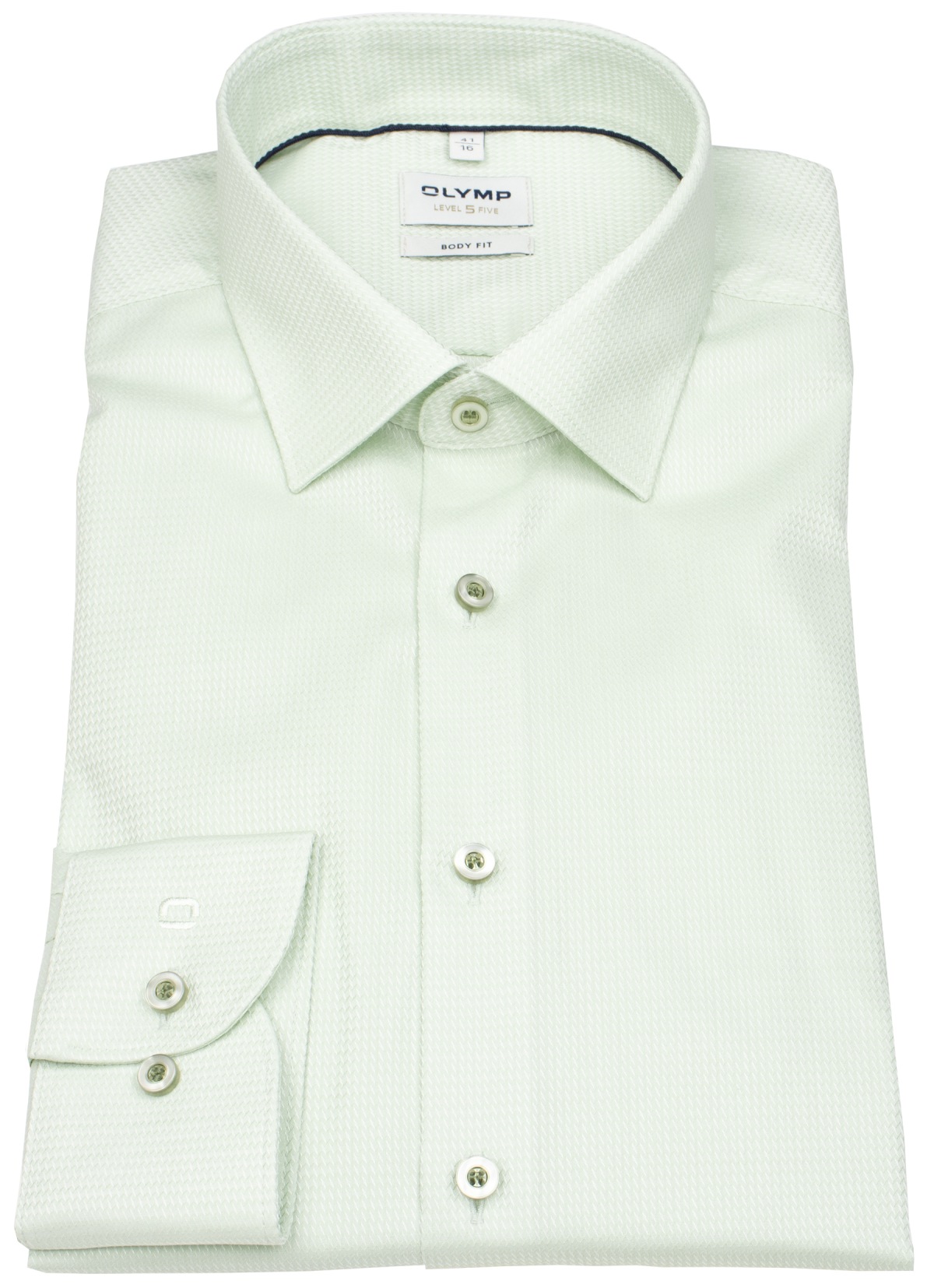 OLYMP Hemd - Level Five Body Fit - Struktur - grün