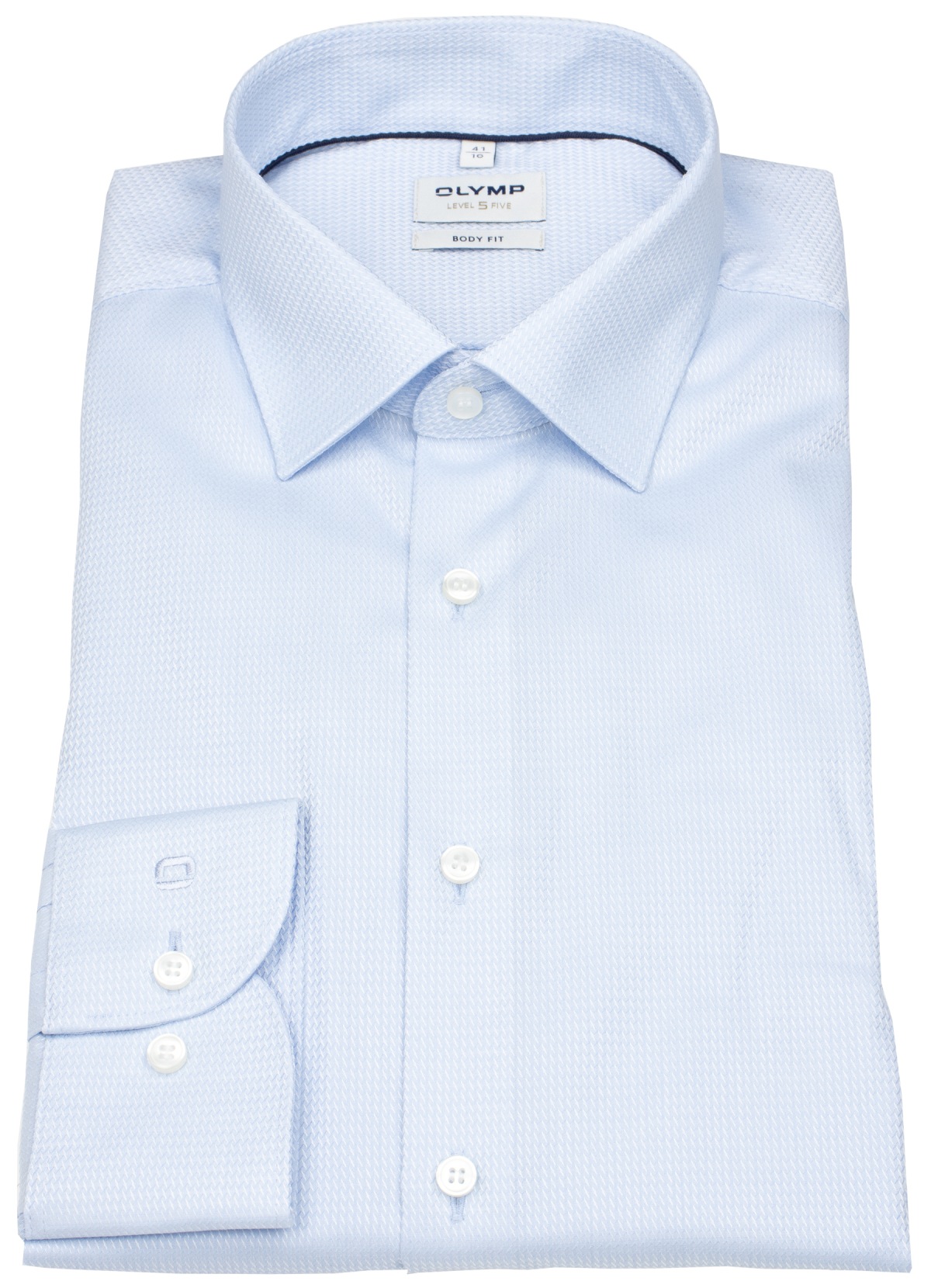 OLYMP Hemd - Level Five Body Fit - Struktur - hellblau
