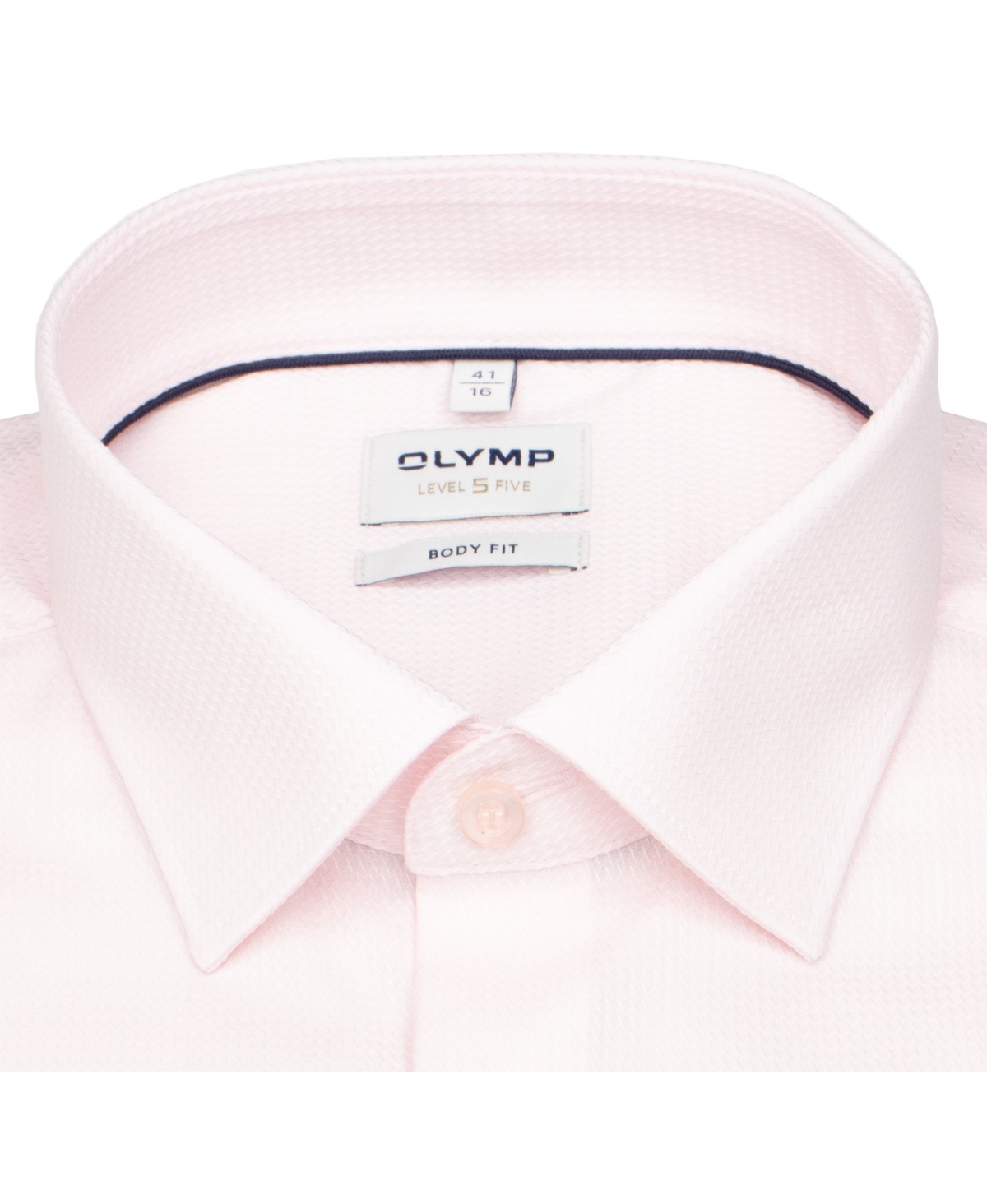 OLYMP Hemd - Level Five Body Fit - Struktur - rosé