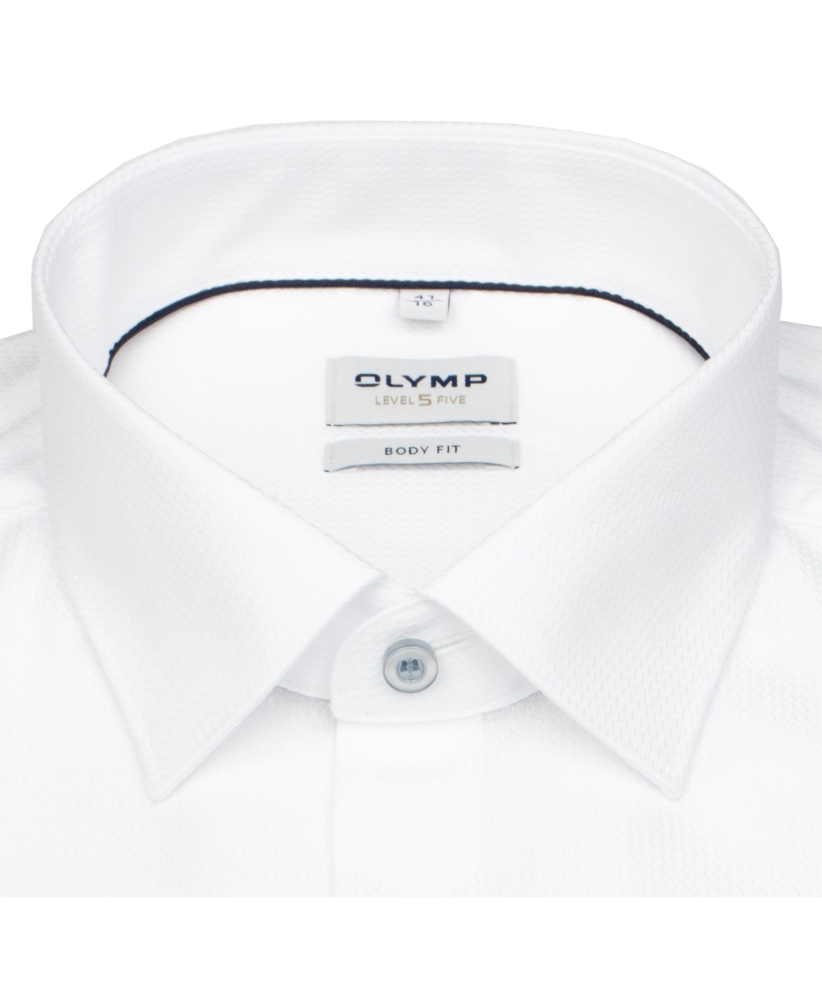 OLYMP Hemd - Level Five Body Fit - Struktur - weiß