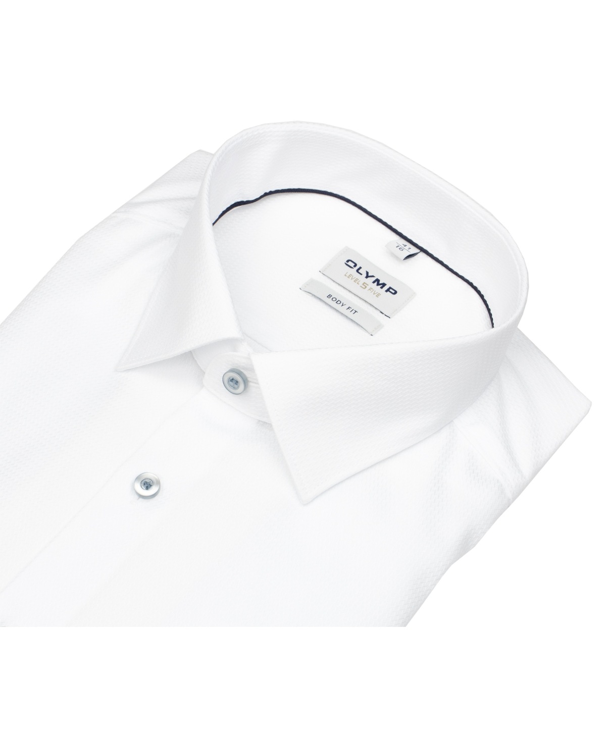 OLYMP Hemd - Level Five Body Fit - Struktur - weiß