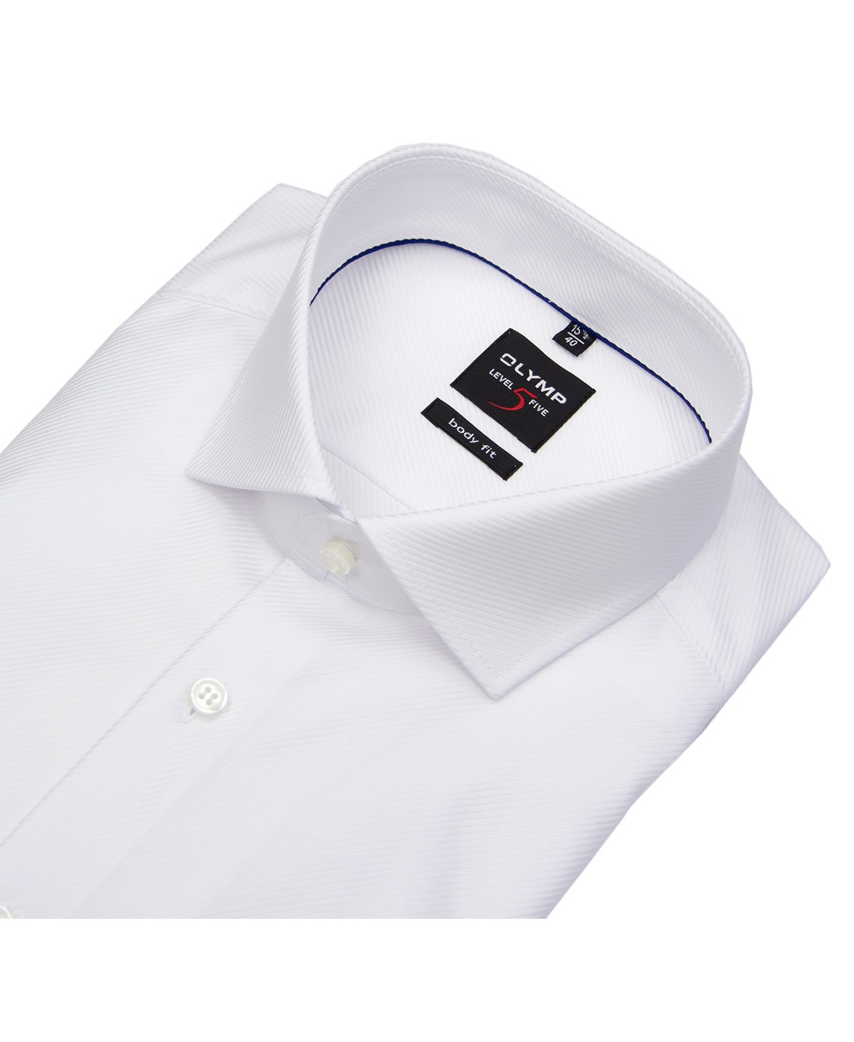OLYMP Hemd - Level Five Body Fit - Twill - Streifen - weiß - ohne OVP