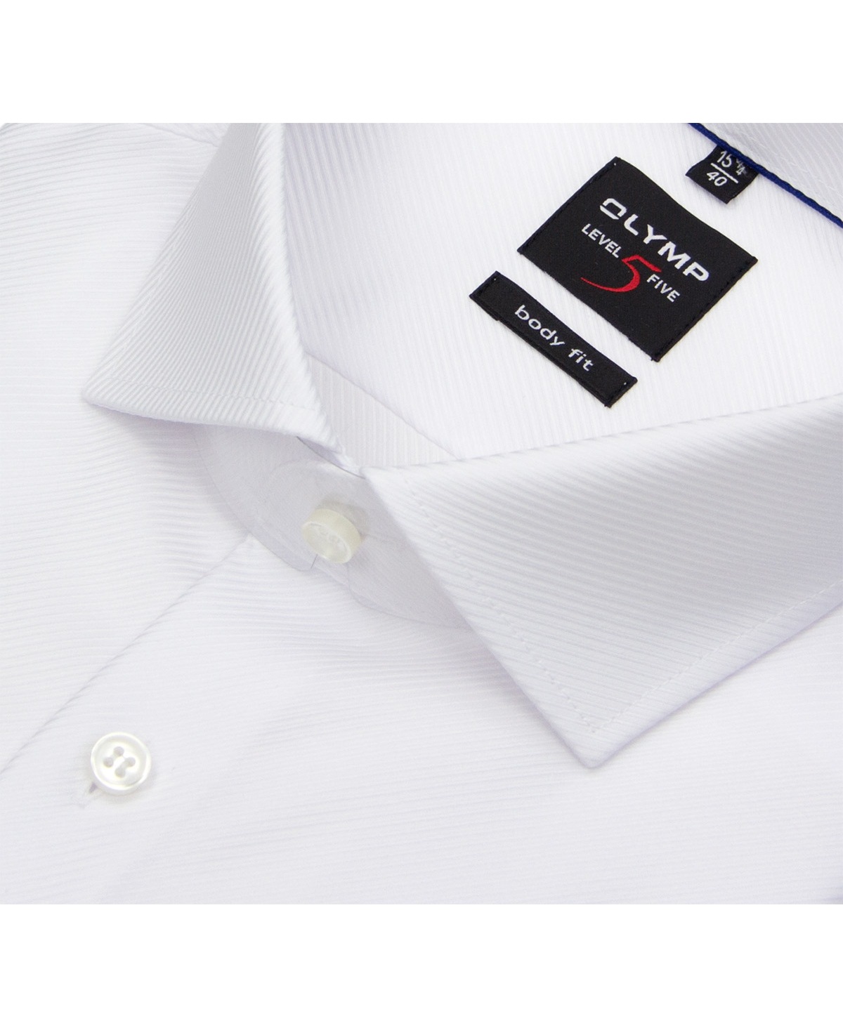 OLYMP Hemd - Level Five Body Fit - Twill - Streifen - weiß - ohne OVP
