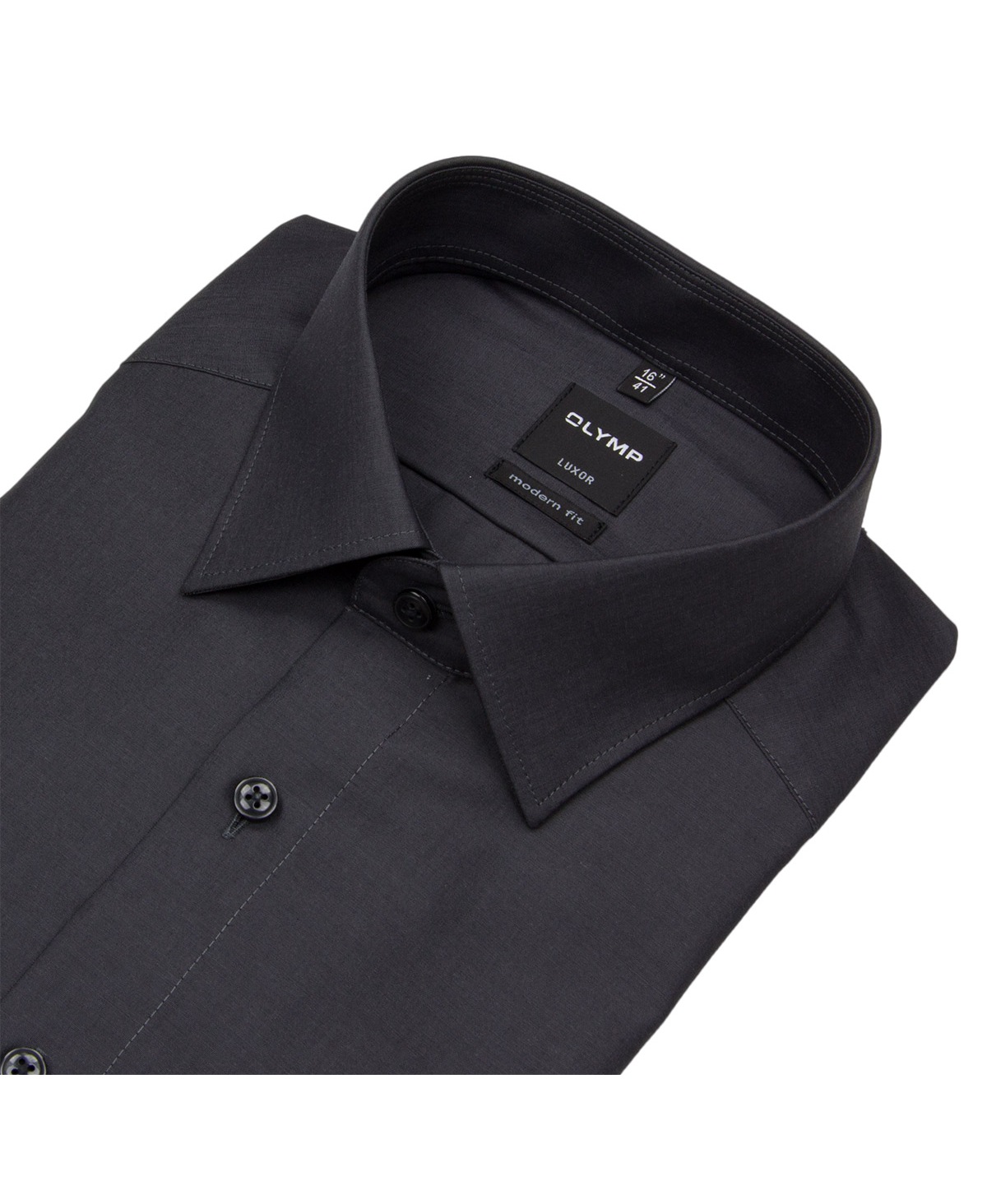 OLYMP Hemd - Luxor Modern Fit - Chambray - anthrazit