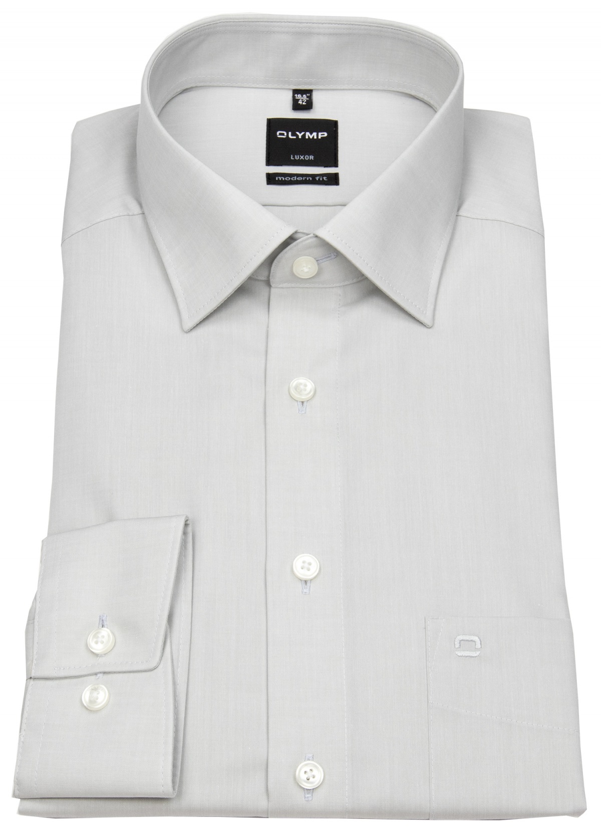 OLYMP Hemd - Luxor Modern Fit - Chambray - hellgrau