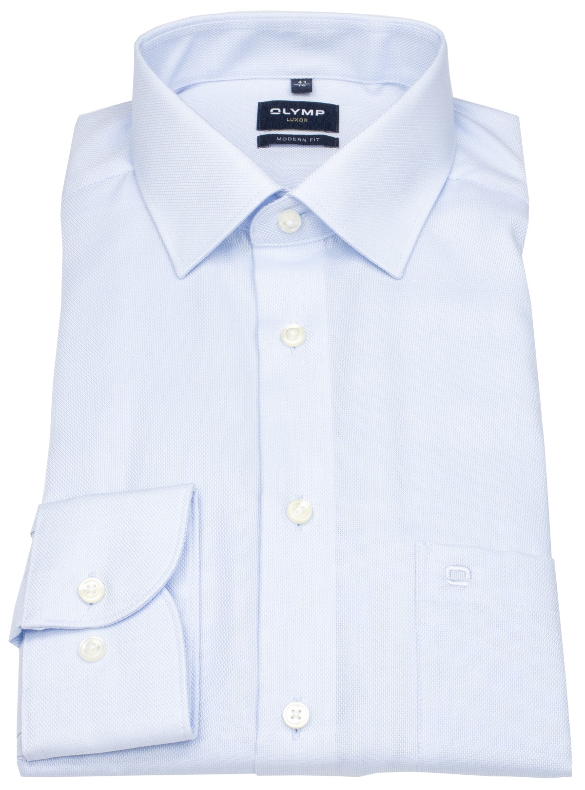 OLYMP Hemd - Luxor Modern Fit - Natté Struktur - hellblau